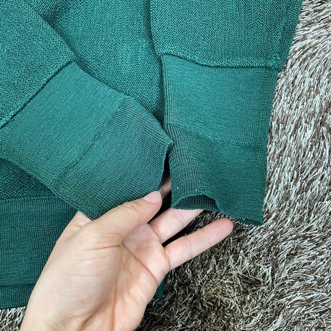 라코스테 LACOSTE 그린 90s 서광 울 브이넥 가디건 95 상품이미지5