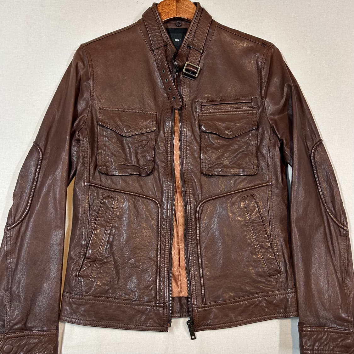 M) BON 멀티 포켓 램스킨 레더 양가죽 자켓 상품이미지2