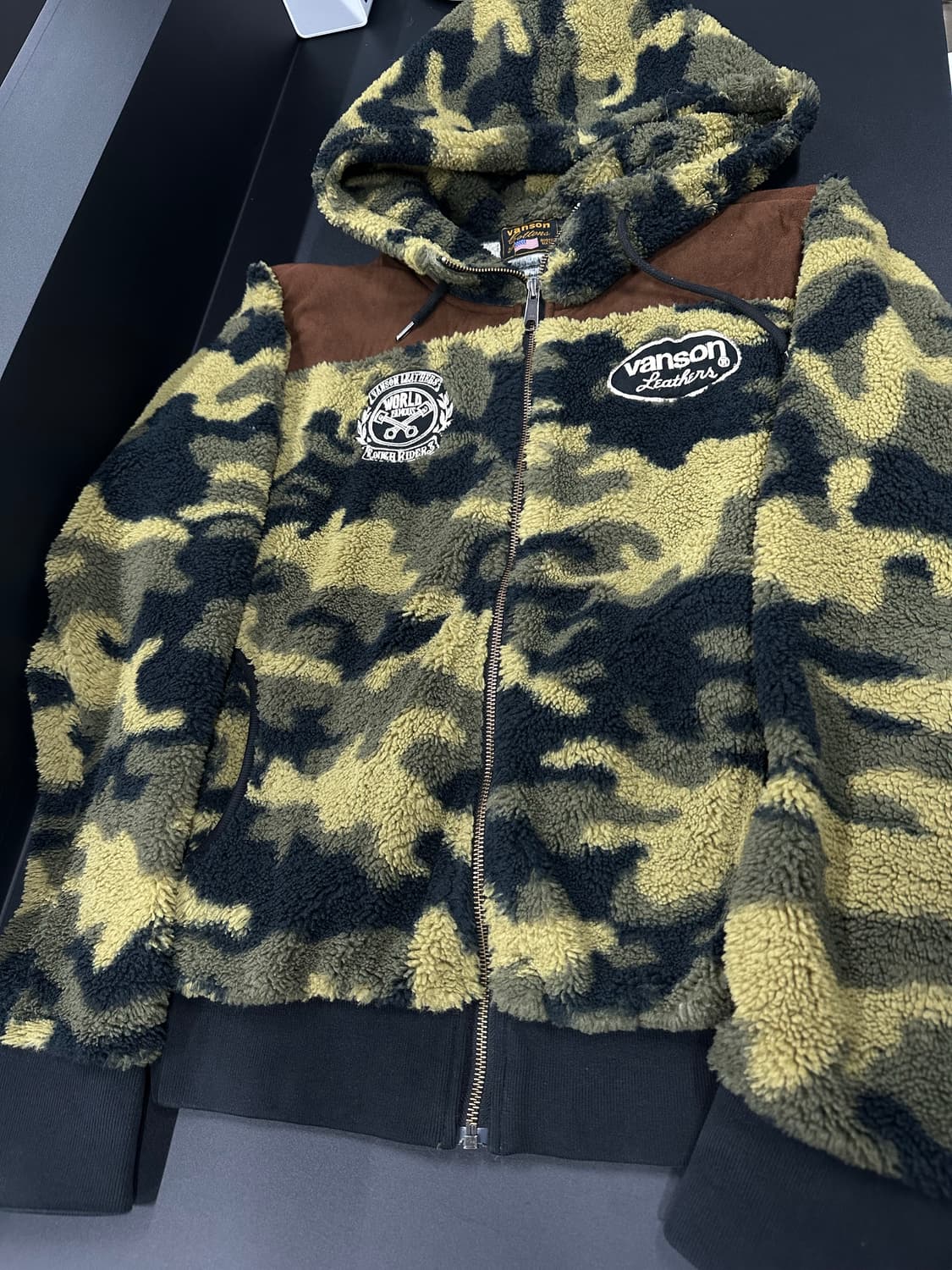 벤슨 카모플라쥬 플리스 후드 집업 자켓 상품이미지5