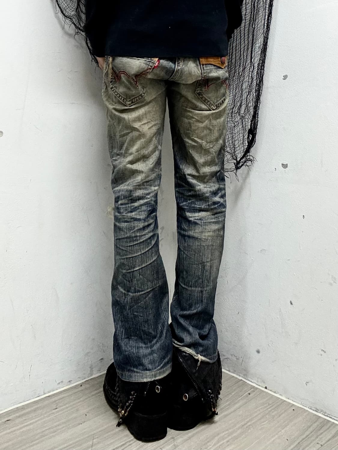 [Edwin 503]Y2K Grunge Washed Loose Fit P 상품이미지4