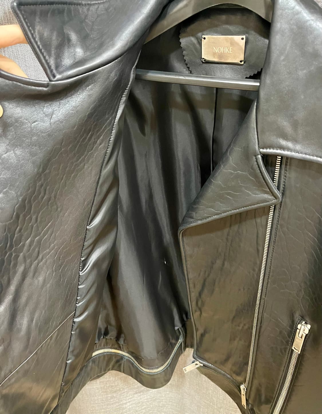 노케(NOHKE) 에콘 레더 에디션 램스킨 자켓 블랙  (M/38) 상품이미지8