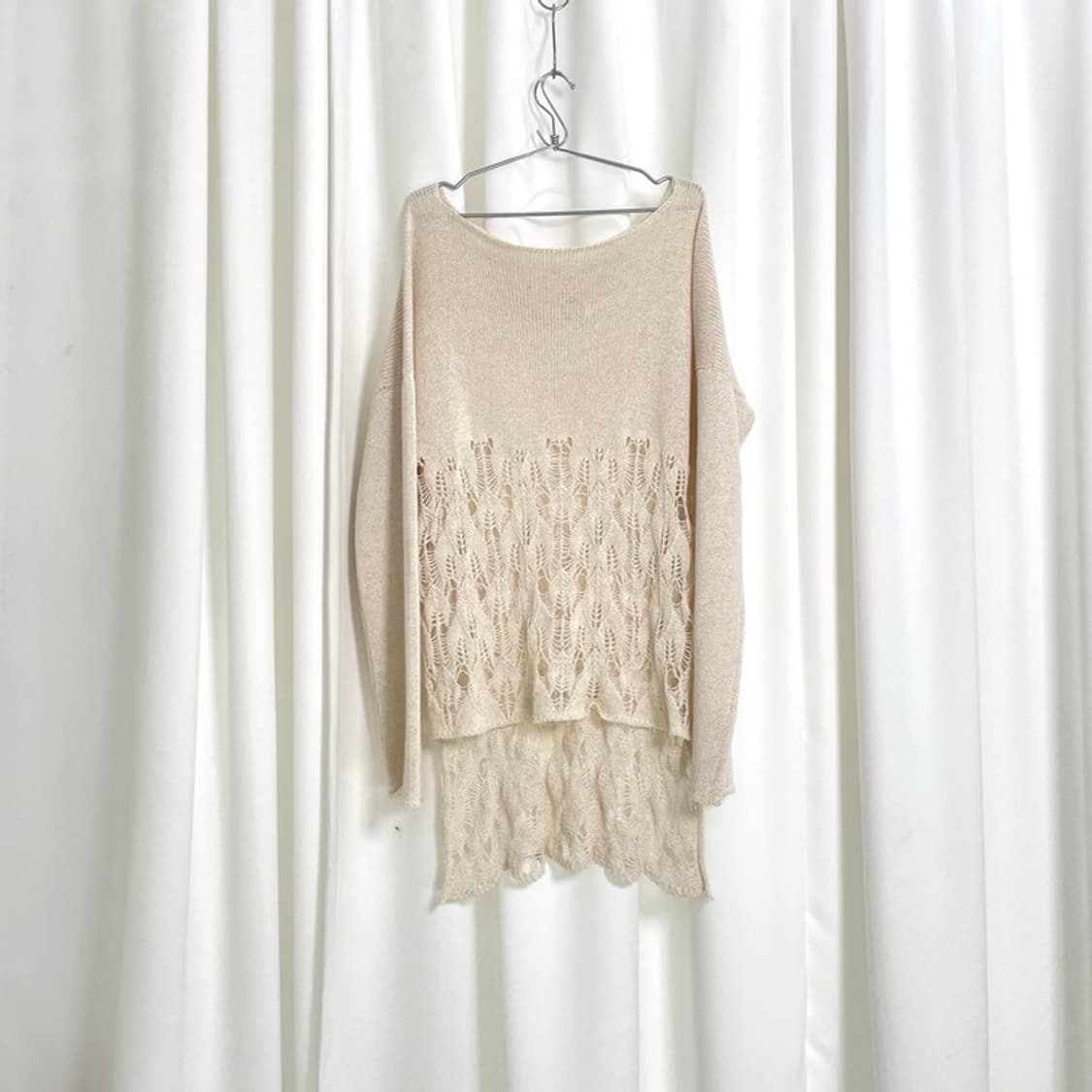 아이보리 레이스 니트 상품이미지4