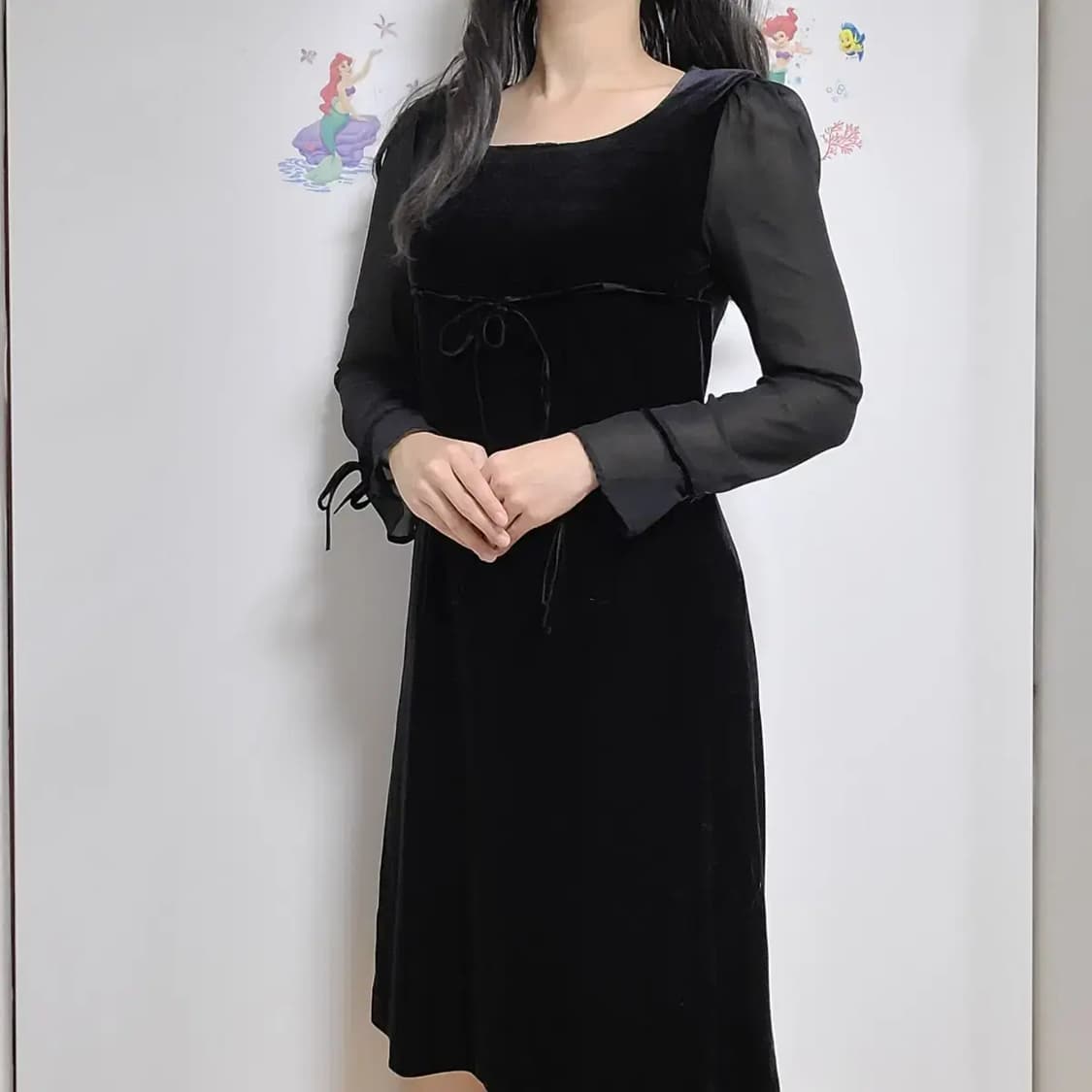 프란체스카 블랙 벨벳원피스 상품이미지2