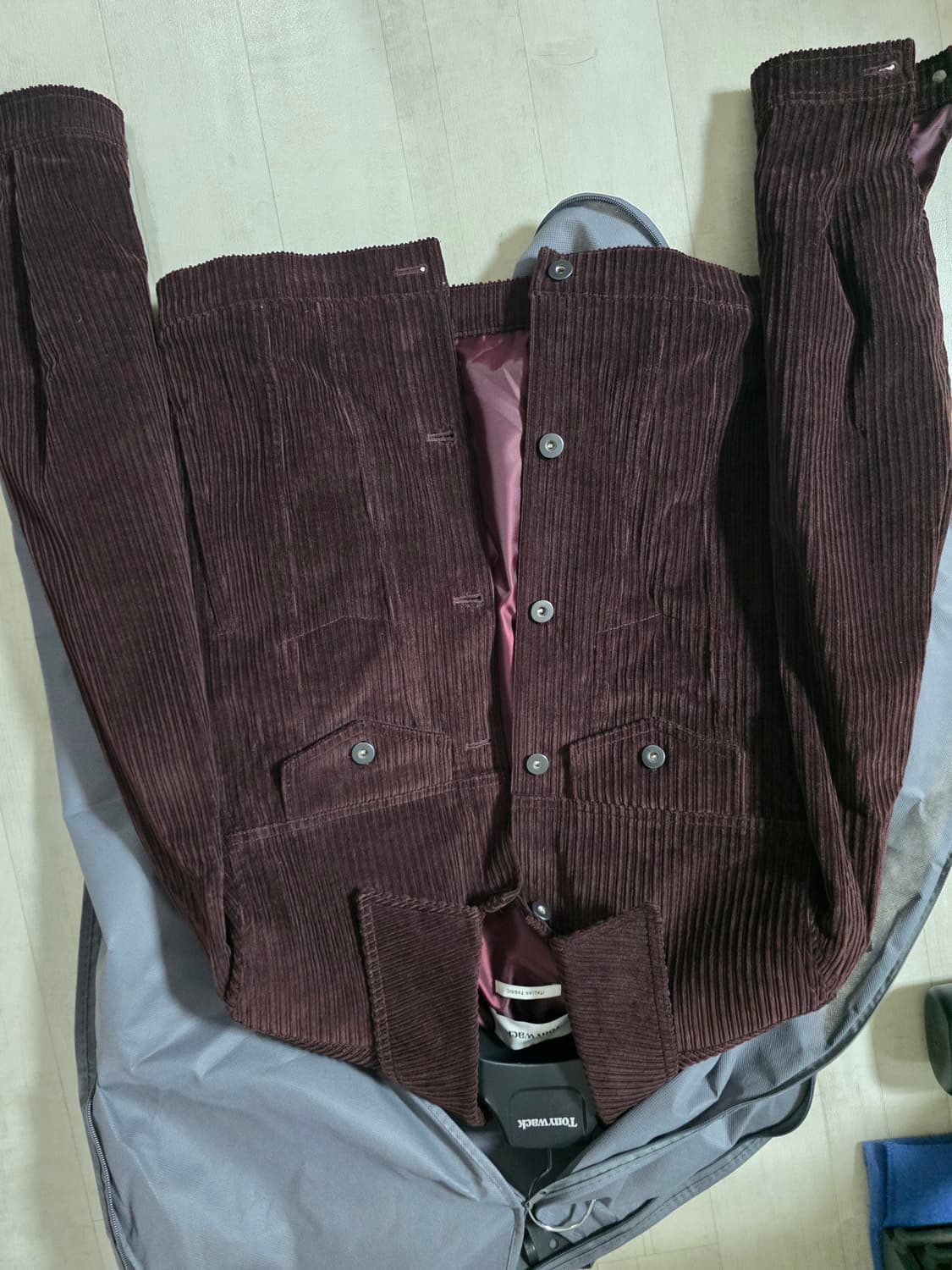 토니웩 코듀로이 자켓 버건디 M 상품이미지2
