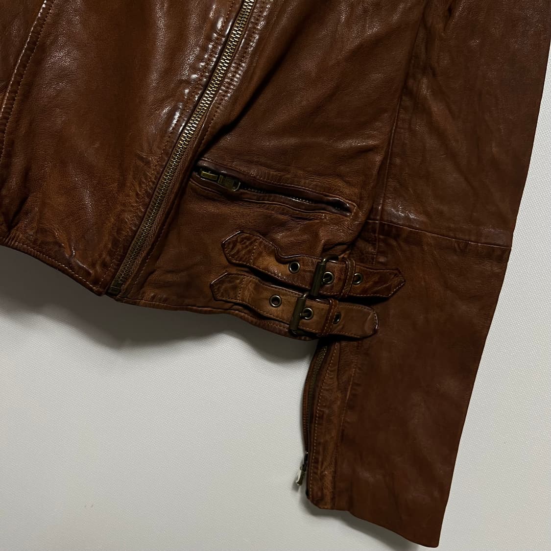 로렌 랄프로렌 브라운 가죽 자켓 2사이즈 상품이미지6