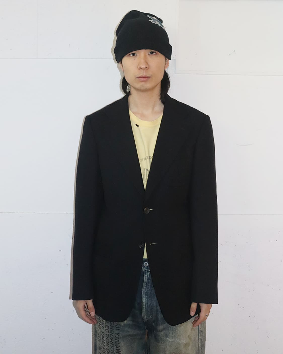 구찌 by 톰 포드 실크 블렌드 투 버튼 블레이저 블랙 상품이미지1