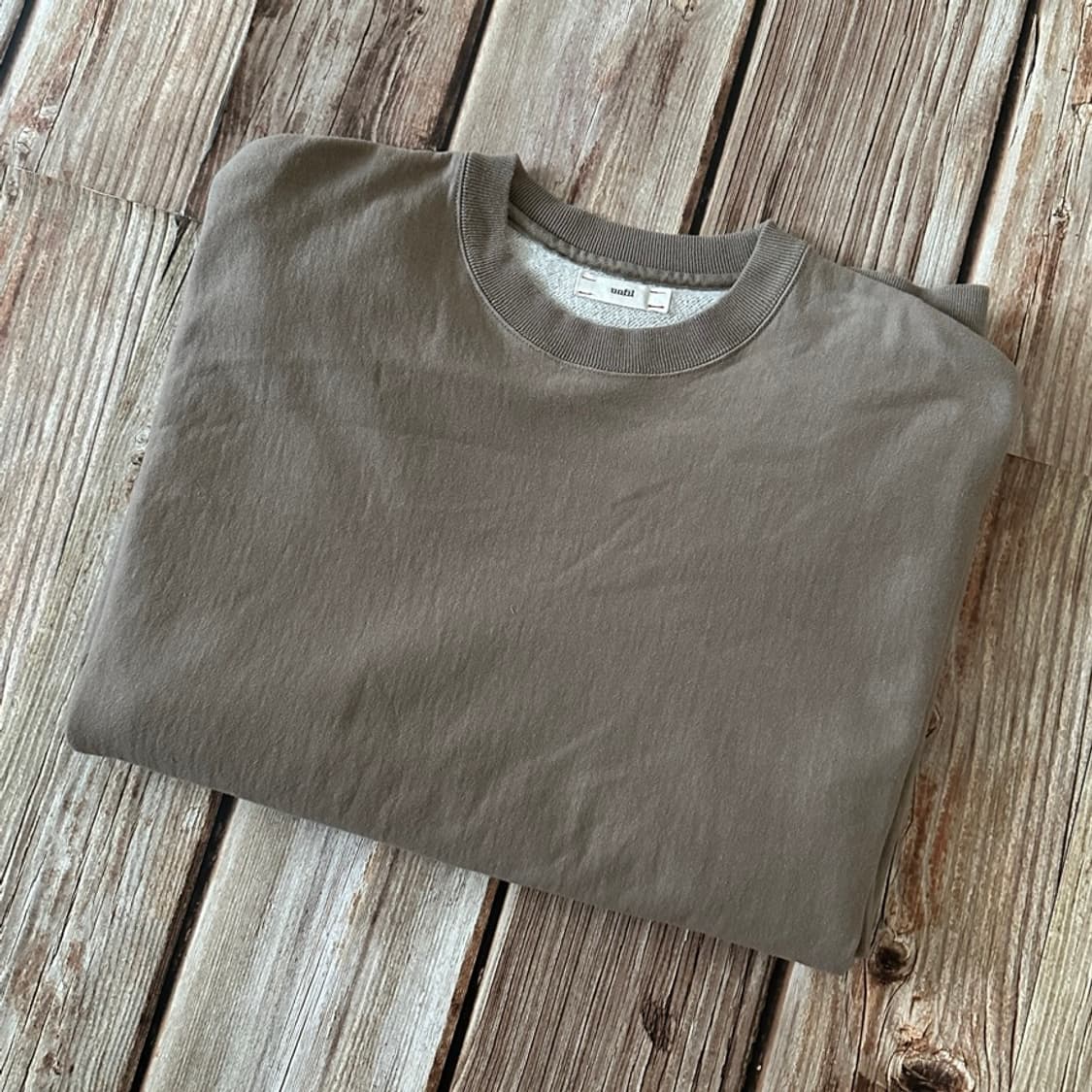 unfil 언필 리버스위브 스웻셔츠 4 사이즈 베이지 색상 상품이미지9