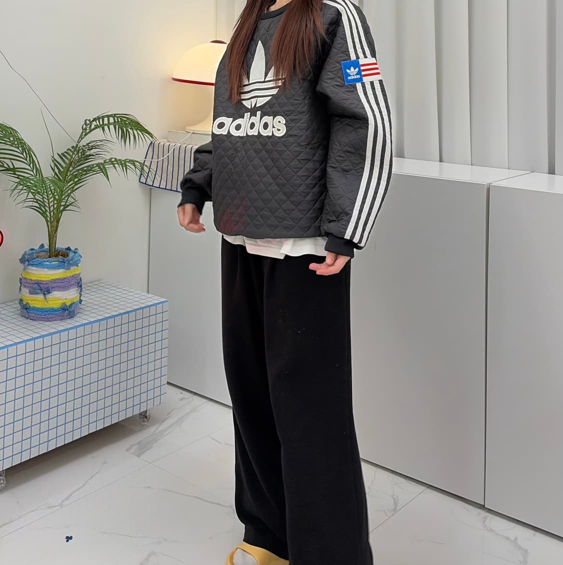 아디다스x리타오라 퀄팅 맨투맨(95) 상품이미지7