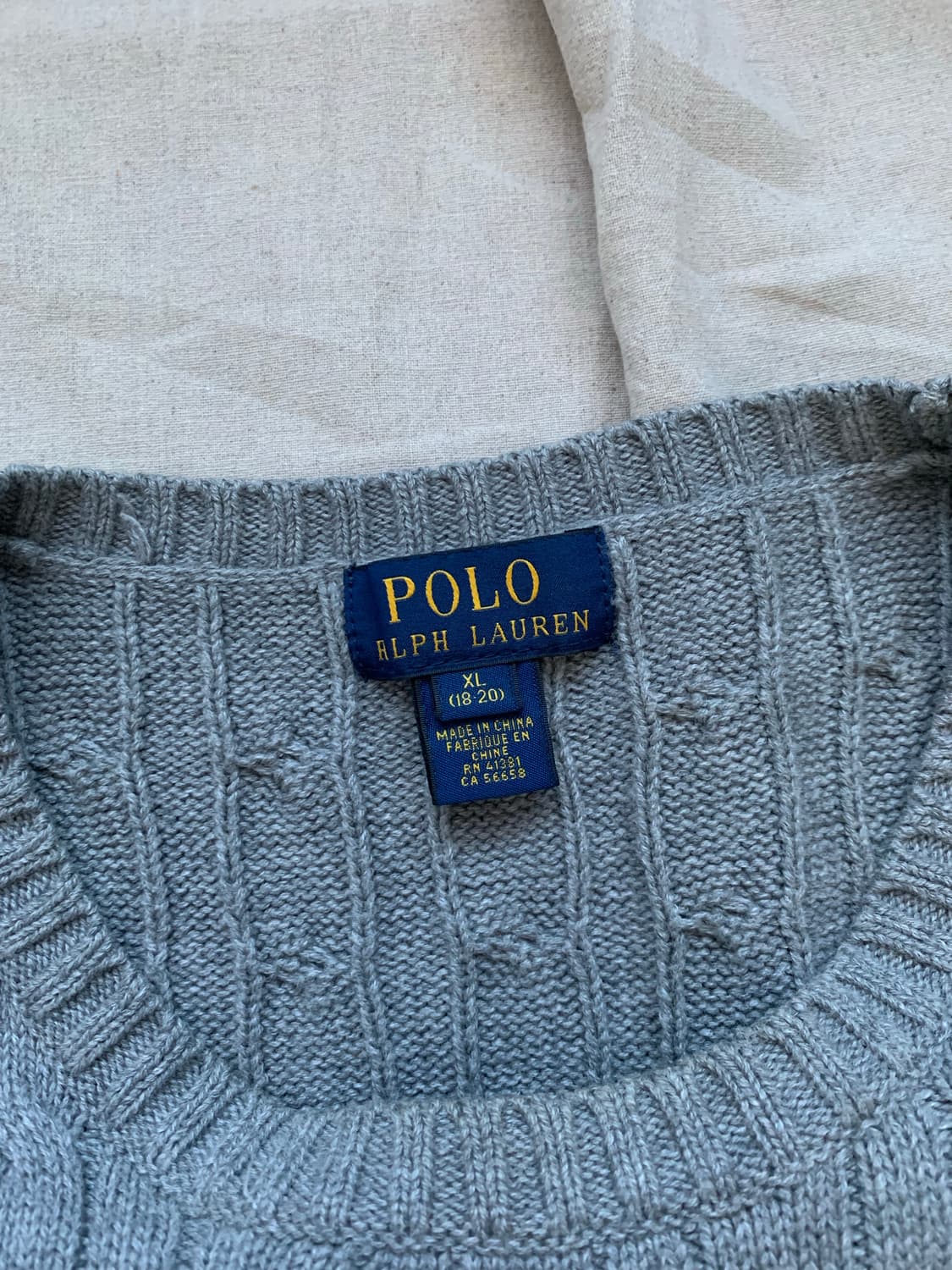 폴로 랄프로렌 신형택 포니로고 케이블 라운드 니트 그레이 상품이미지6