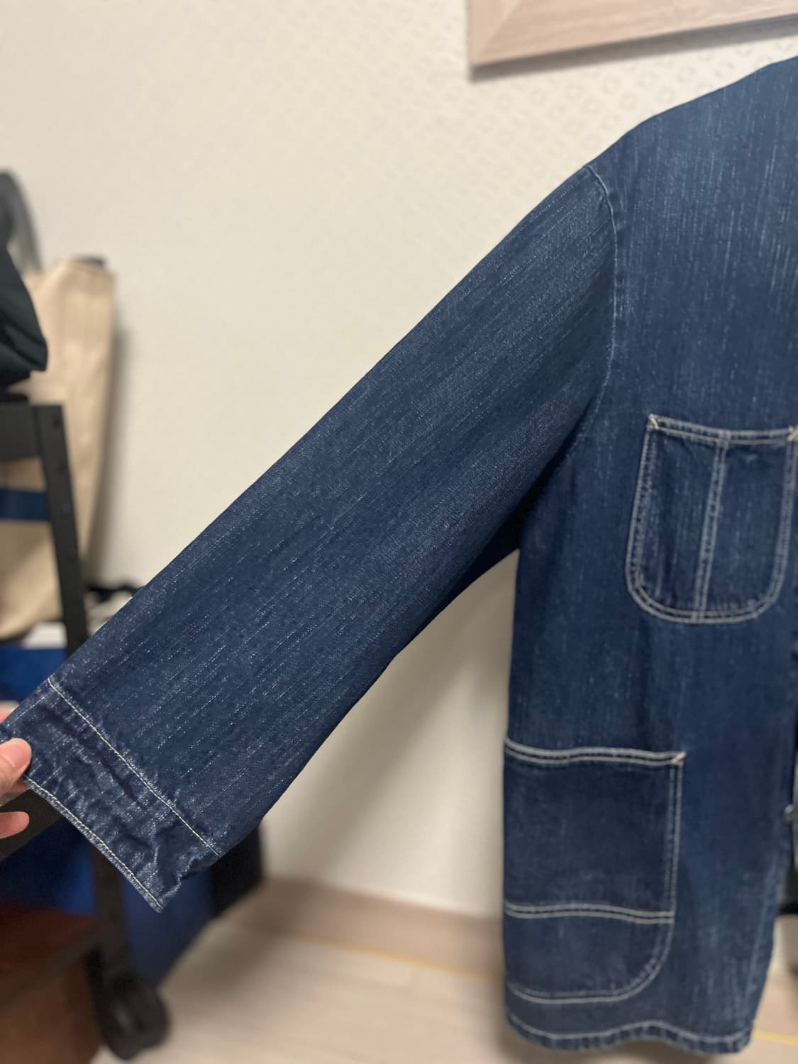 포터클래식 스테인백 데님 커버올 자켓 M 상품이미지3