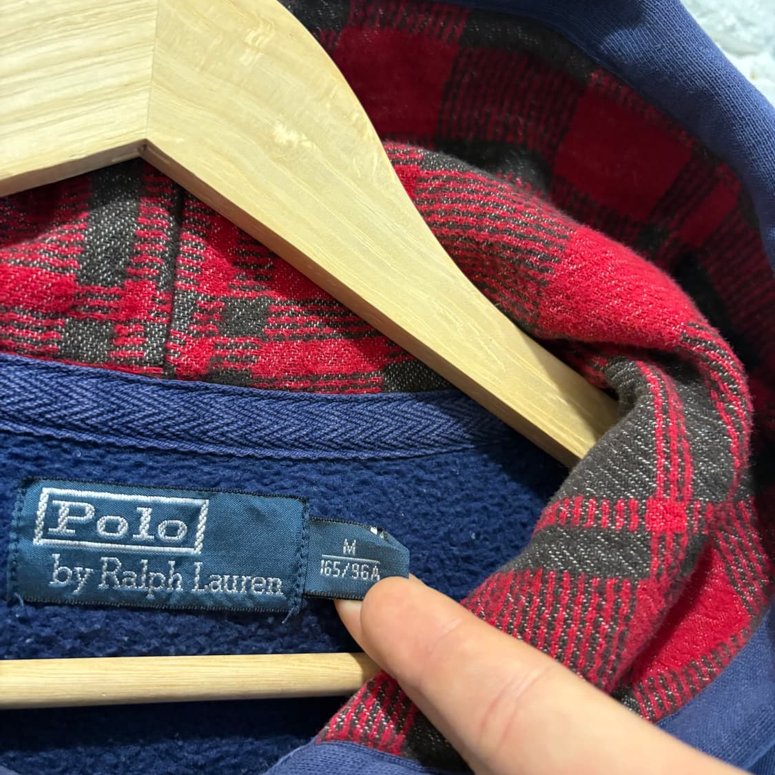 폴로 후드타탄체크 래드포니 후드집업 M 상품이미지2