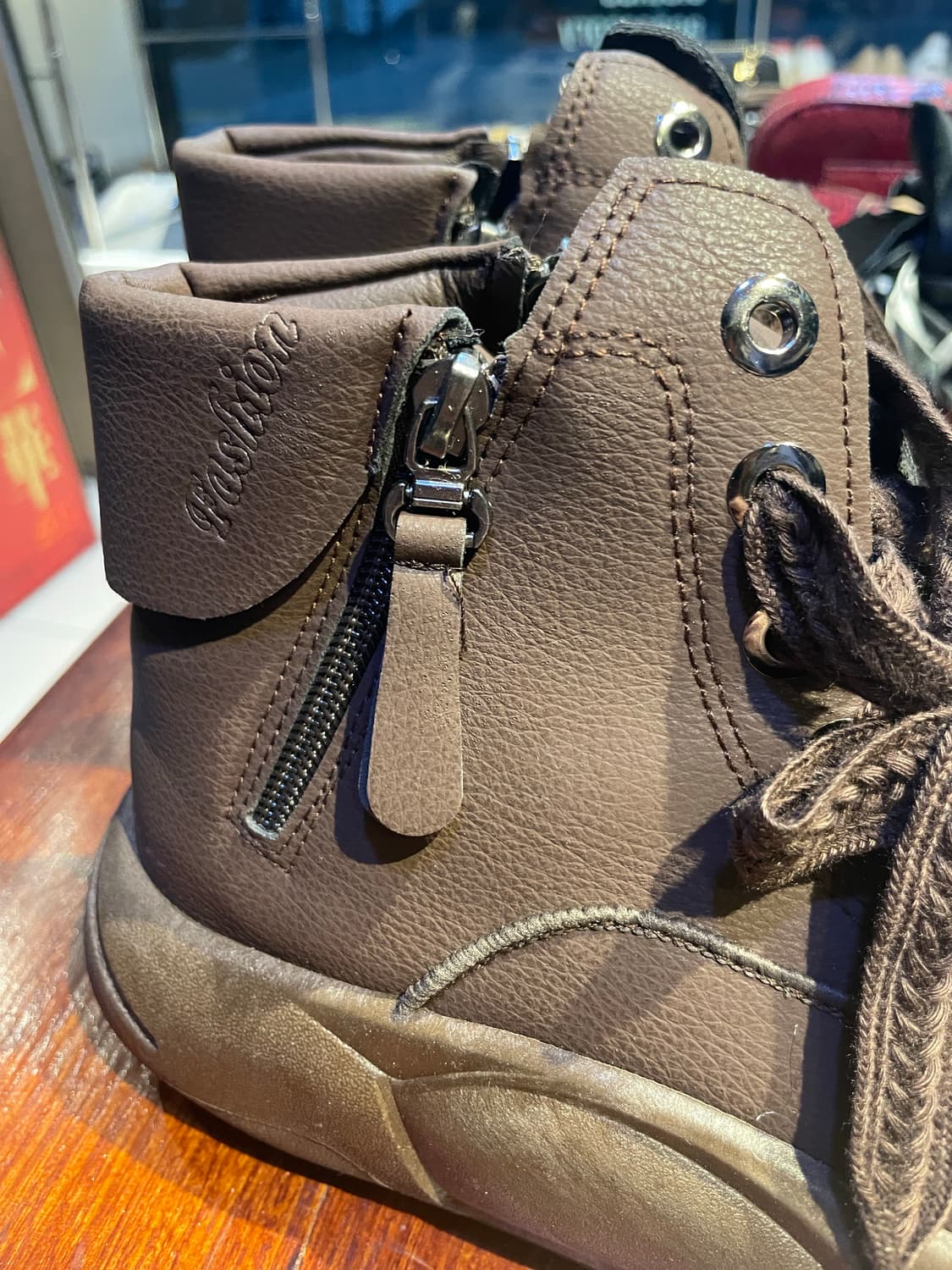 통굽 가죽 부츠/워커 상품이미지2