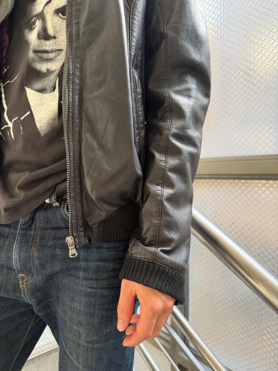 Industrie lambskin biker jk 상품이미지3