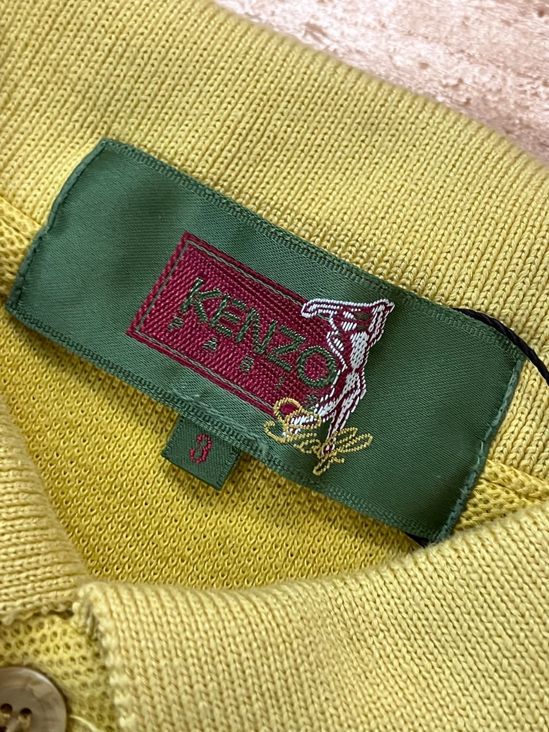 겐조 카라 반팔 티셔츠 옐로우 #csz4023  상품이미지6