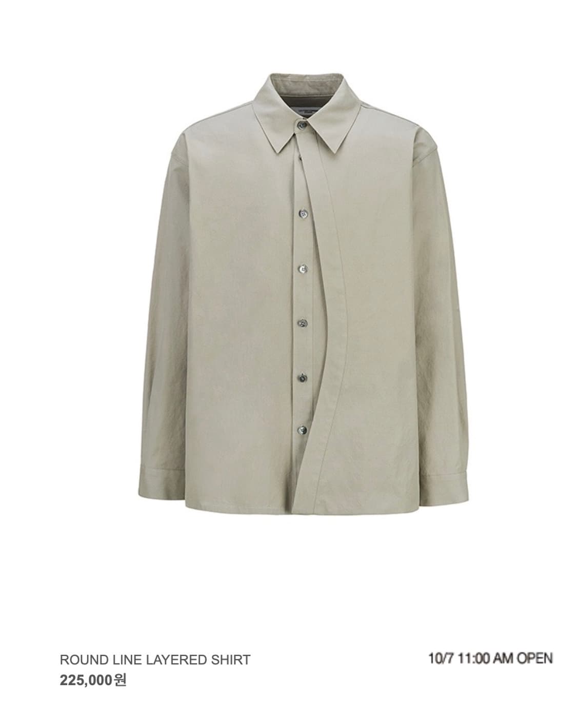 LE17SEPTEMBRE HOMME 라운드 라인 레이어드 셔츠 상품이미지6