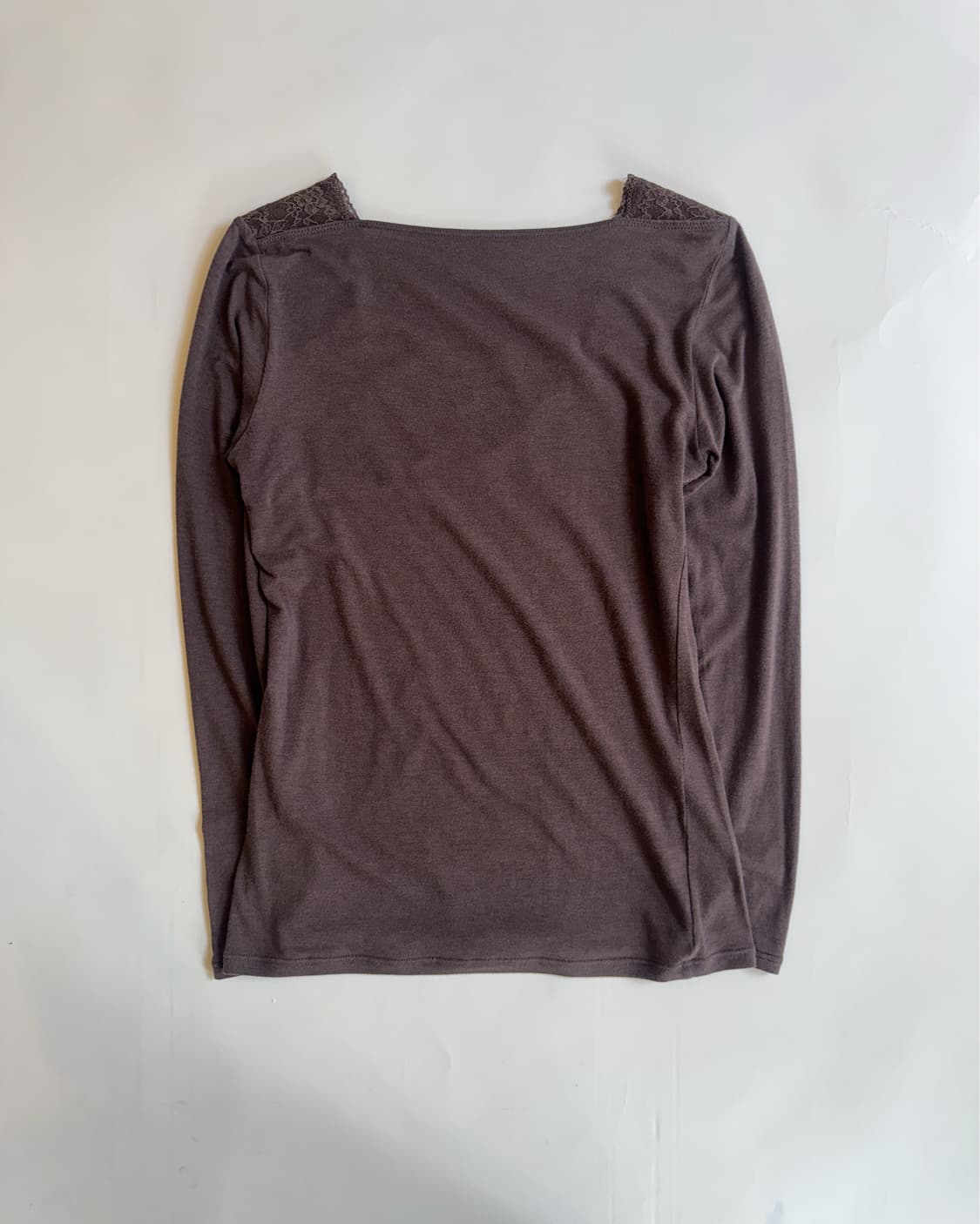VINTAGE BROWN LACE LONG SLEEVE TOP  상품이미지3