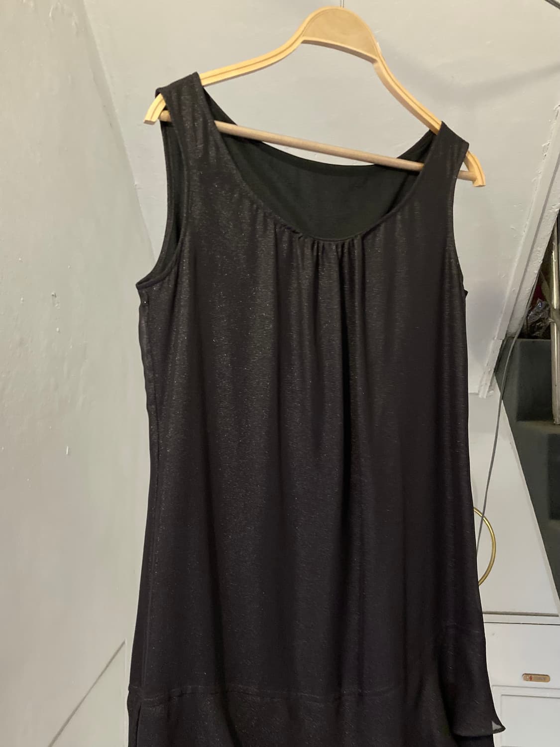 블랙 프릴 레이어드 원피스 상품이미지2