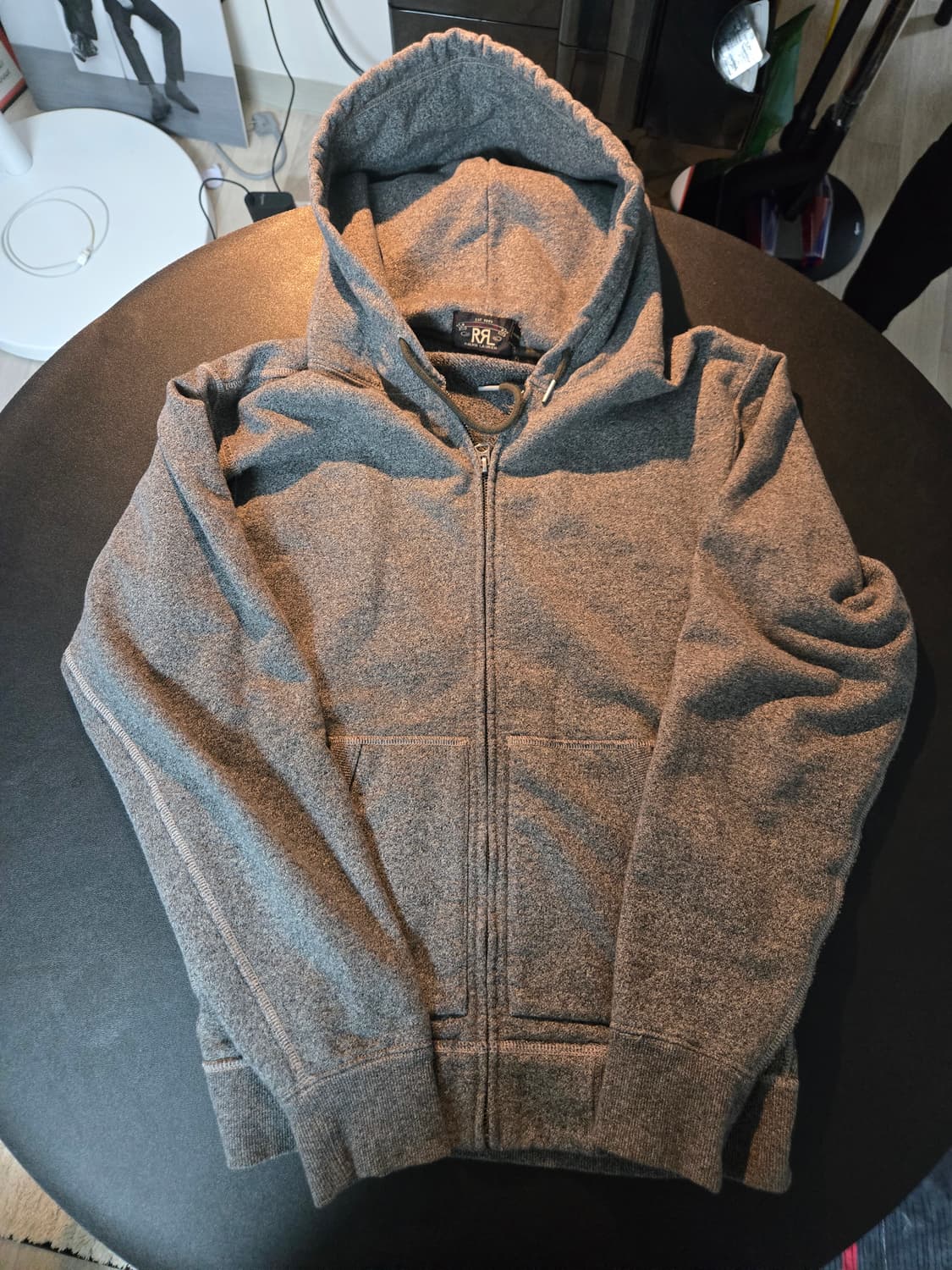 RRL 후드 집업 차콜 테리 자켓 상품이미지1