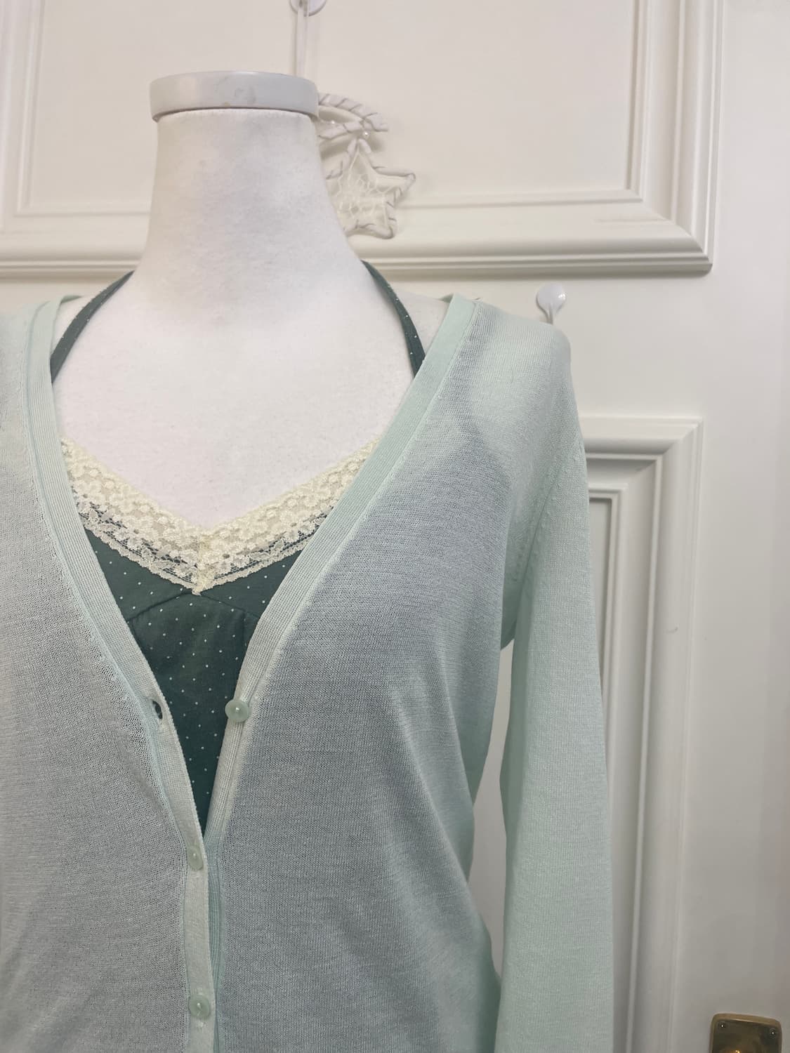 applemint basic cardigan&indigreen dot l 상품이미지7