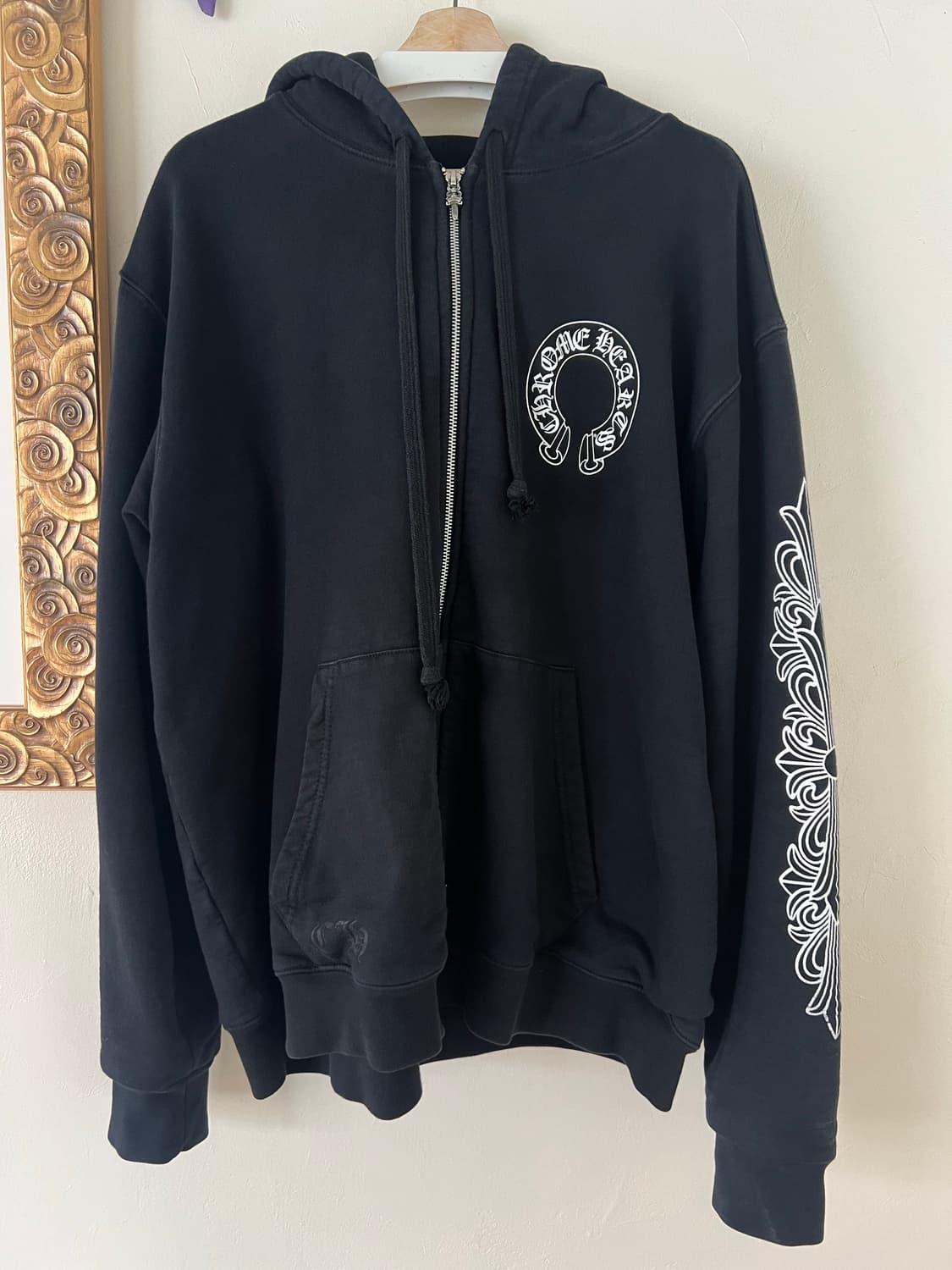 [xl] 크롬하츠 홀스슈 플로랄 헤비웨이트 후드집업 상품이미지1