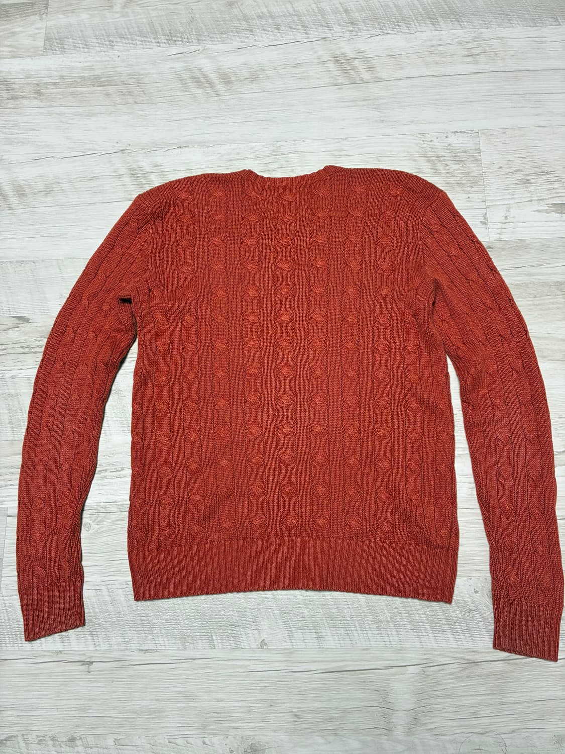 S 폴로 랄프로렌 캐시미어 꽈배기 니트 오렌지 상품이미지4