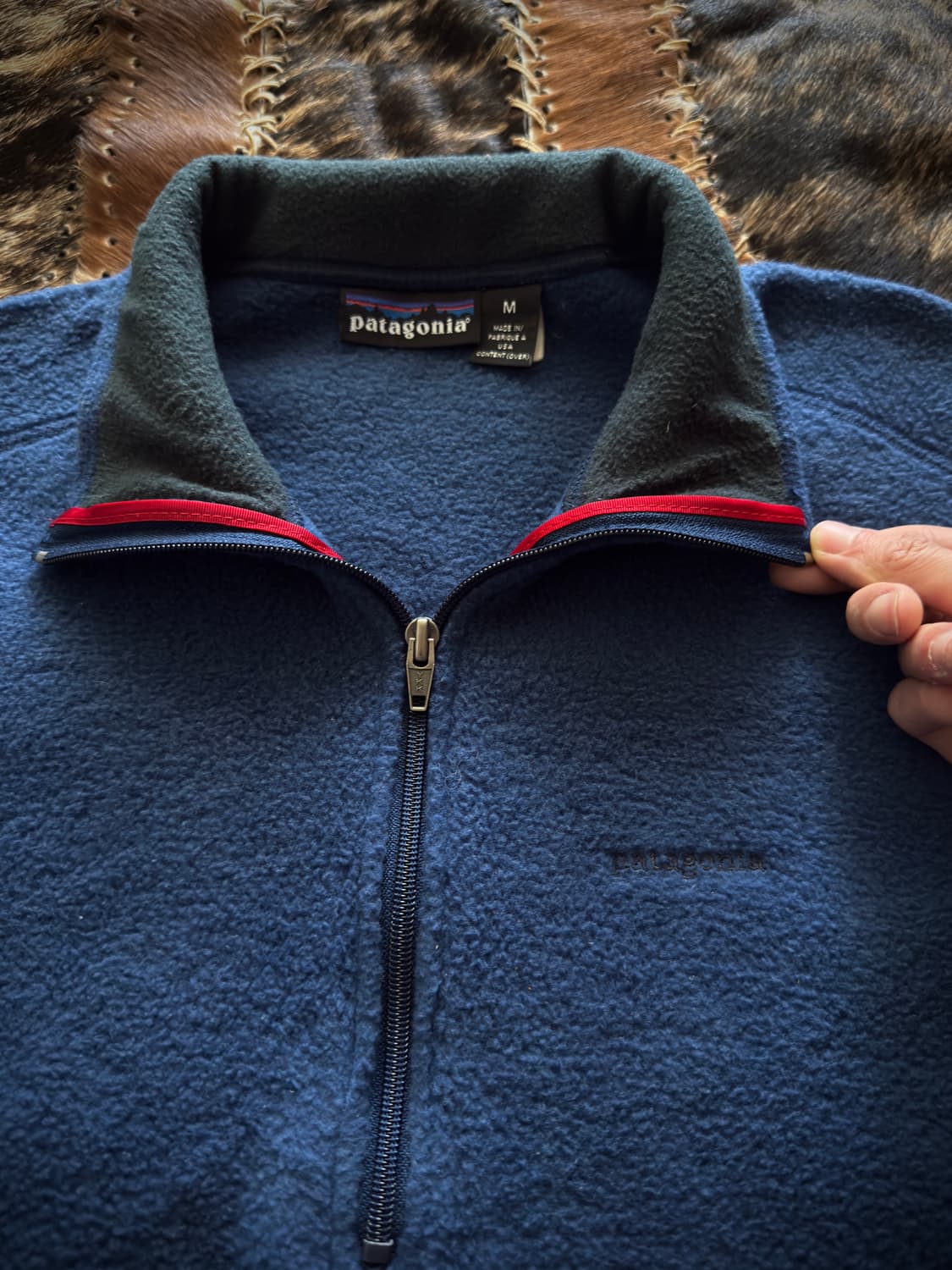 1992s USA 파타고니아 스노우리스 Fleece jacket rare 상품이미지5