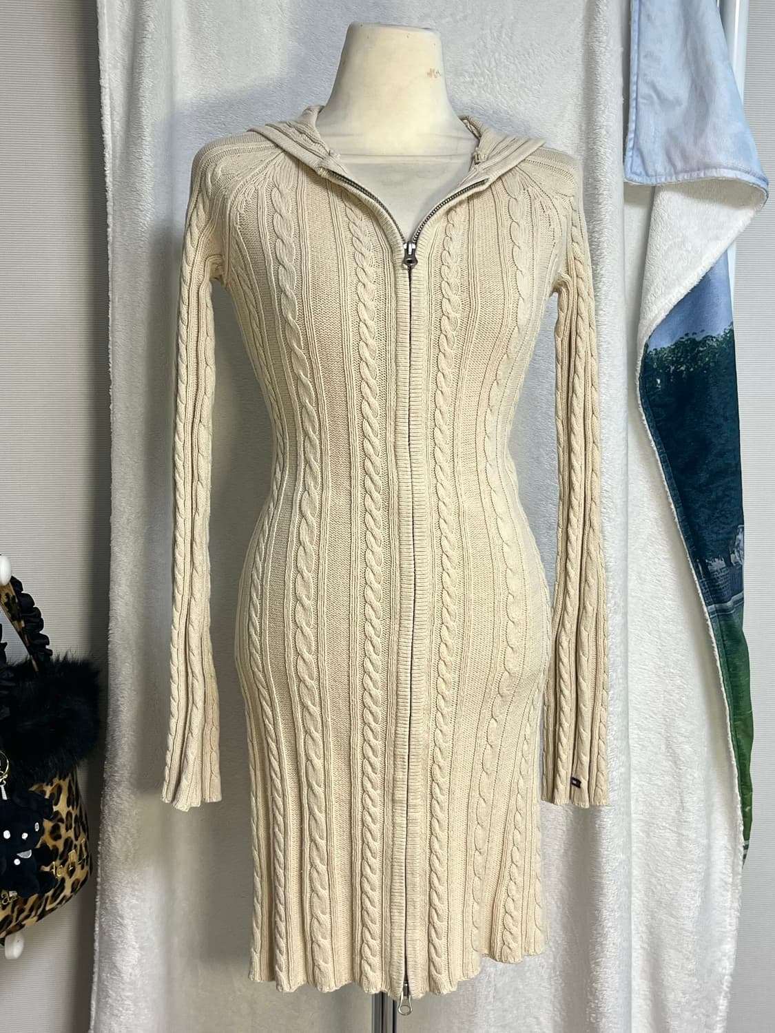 타미 힐피거 케이블 니트 미니 원피스(+후드) 상품이미지6