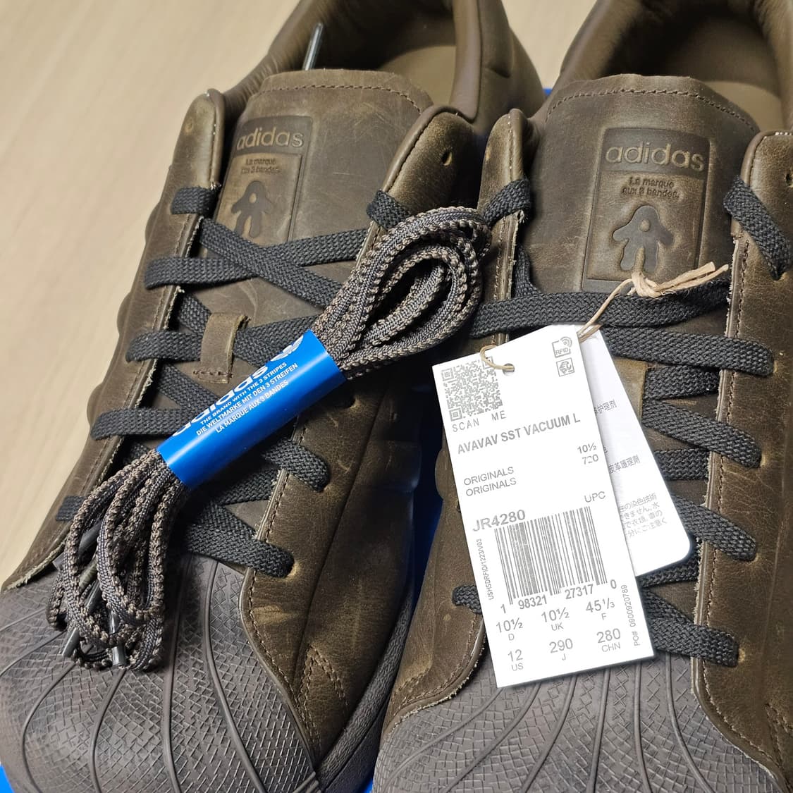 290 새제품) (W) 아디다스 X 아바바브 슈퍼스타 브라운 JR4280 상품이미지6