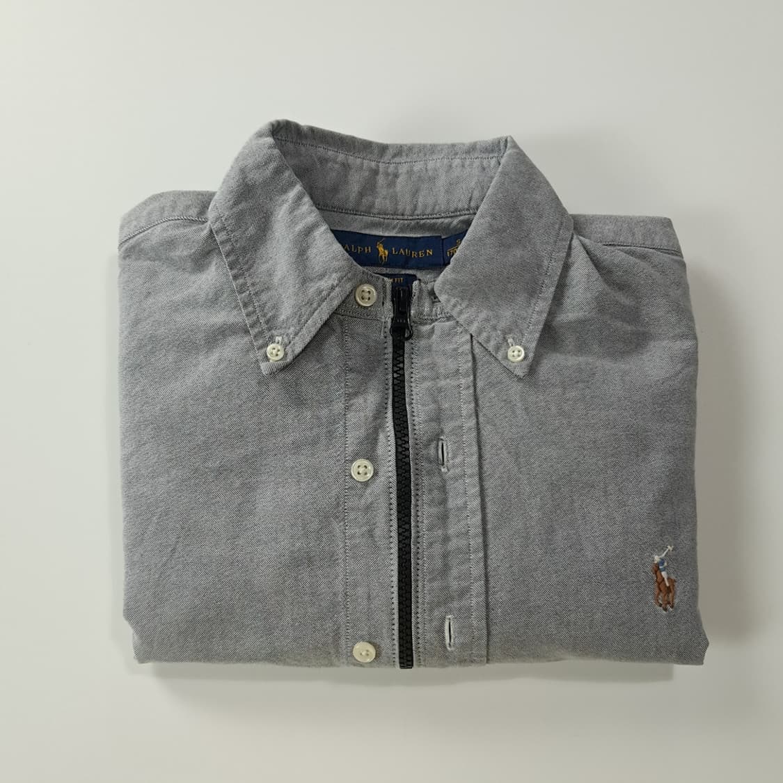 CK397 FREE 폴로 더스티 차콜그레이 크롭 셔츠 자켓 상품이미지6