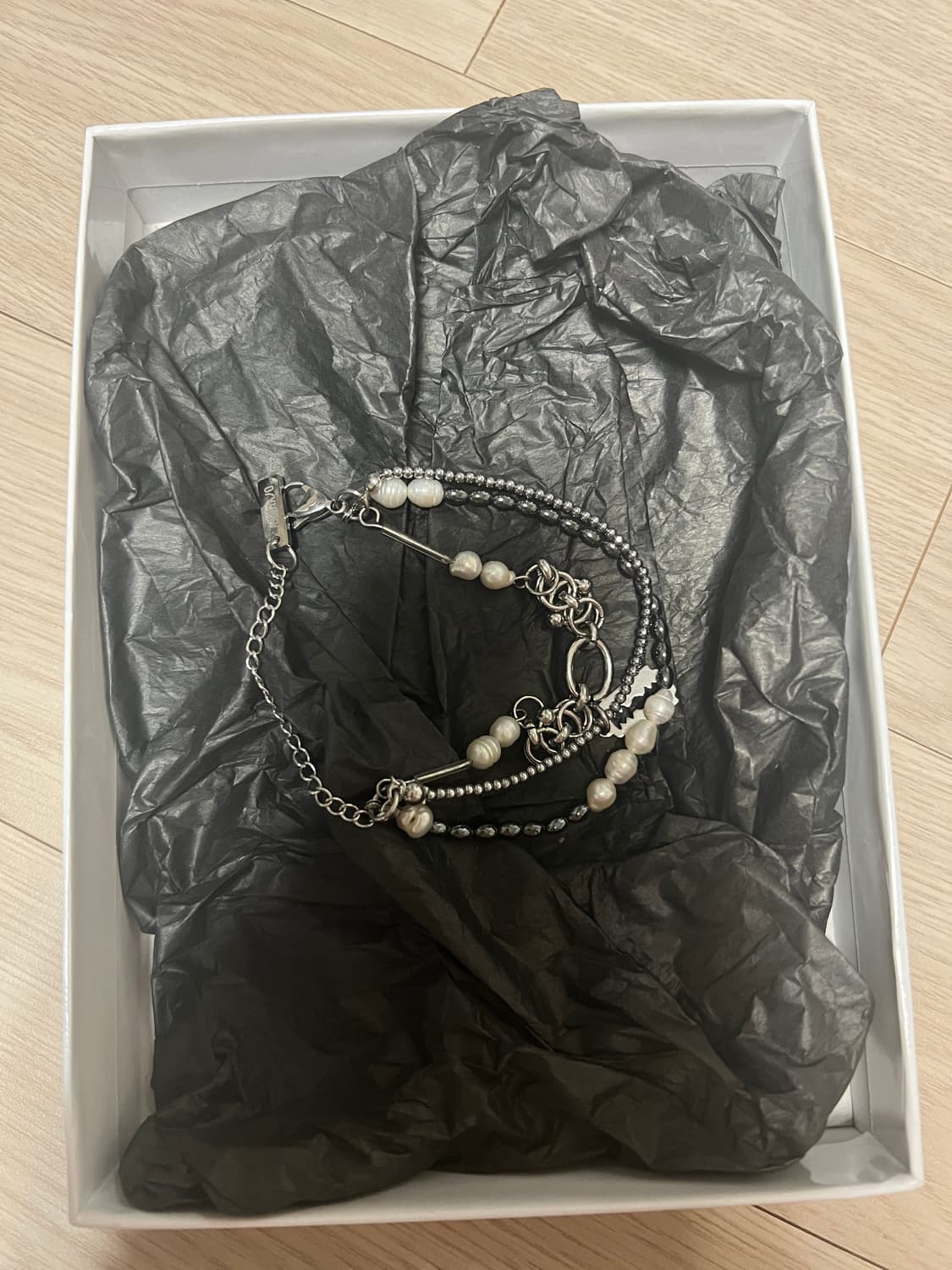 아조바이아조 팔찌-[PBA] White Pearl Bracelet 상품이미지2