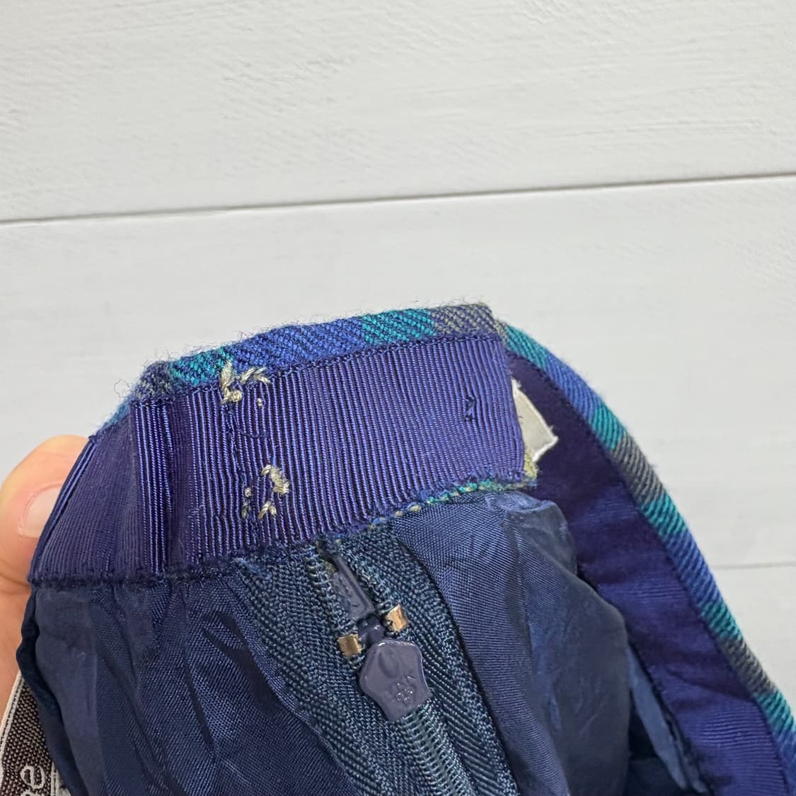 비비드 체크 울 플레어 미디 스커트 (JPN) 상품이미지6