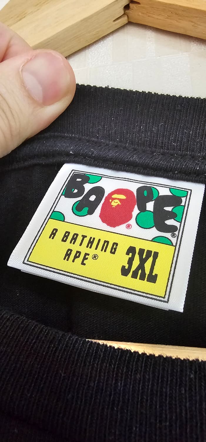 3XL) 베이프 비트맵 빅 베이비 마일로 티셔츠 블랙 상품이미지4