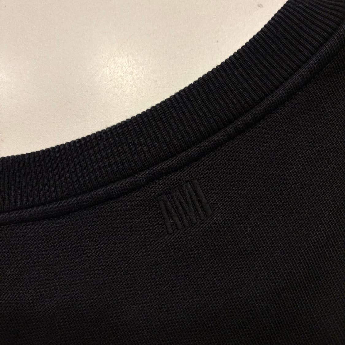 [XL] AMI 아미 빅하트 헤비 스웻 블랙 맨투맨  상품이미지9