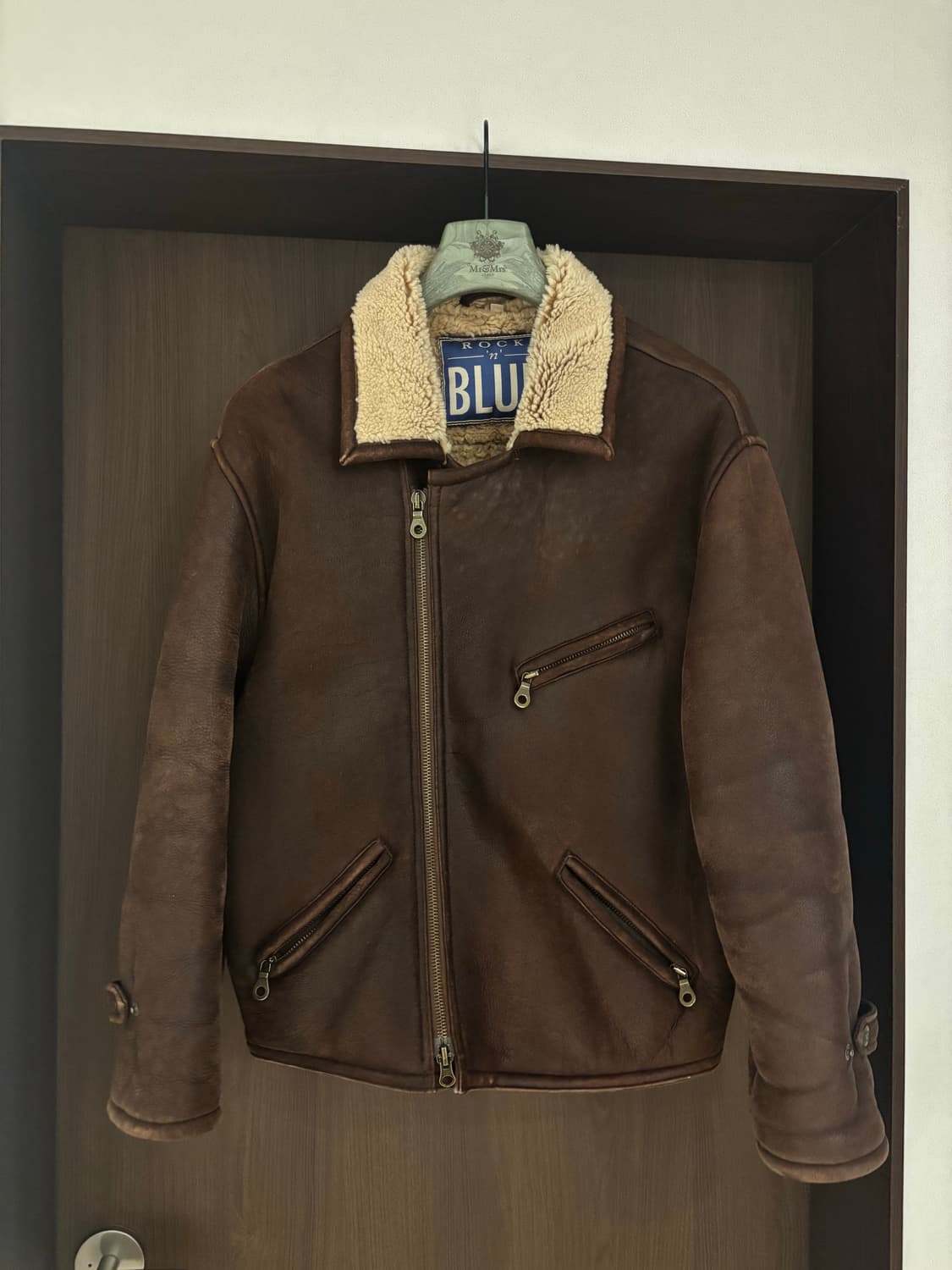 [100~103] 빈티지 더블 라이더 무스탕 , 시어링, 무통 상품이미지1