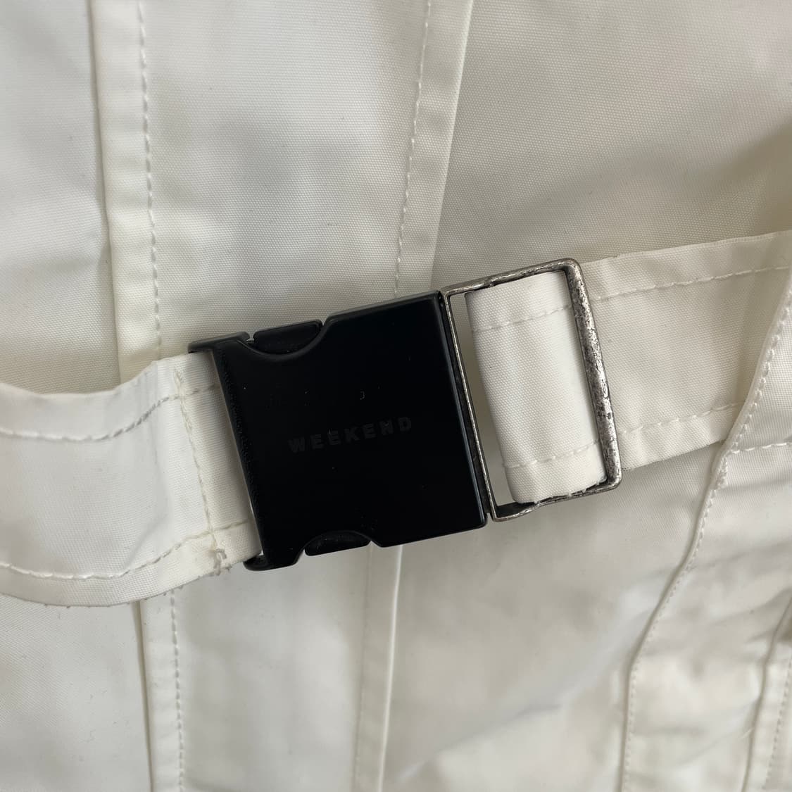 막스마라 화이트 벨티드 폴리에스터 야상 자켓 상품이미지4