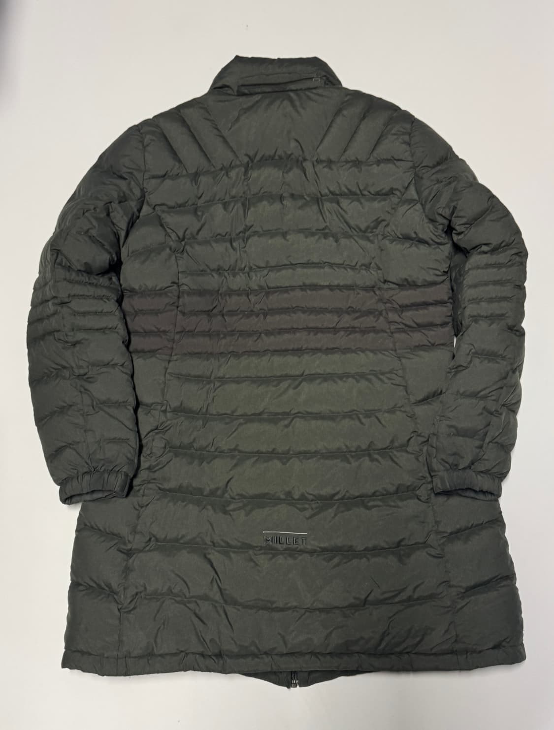 여성 밀레 구스다운 경량 롱 패딩 점퍼 카키 S ~ M 상품이미지2