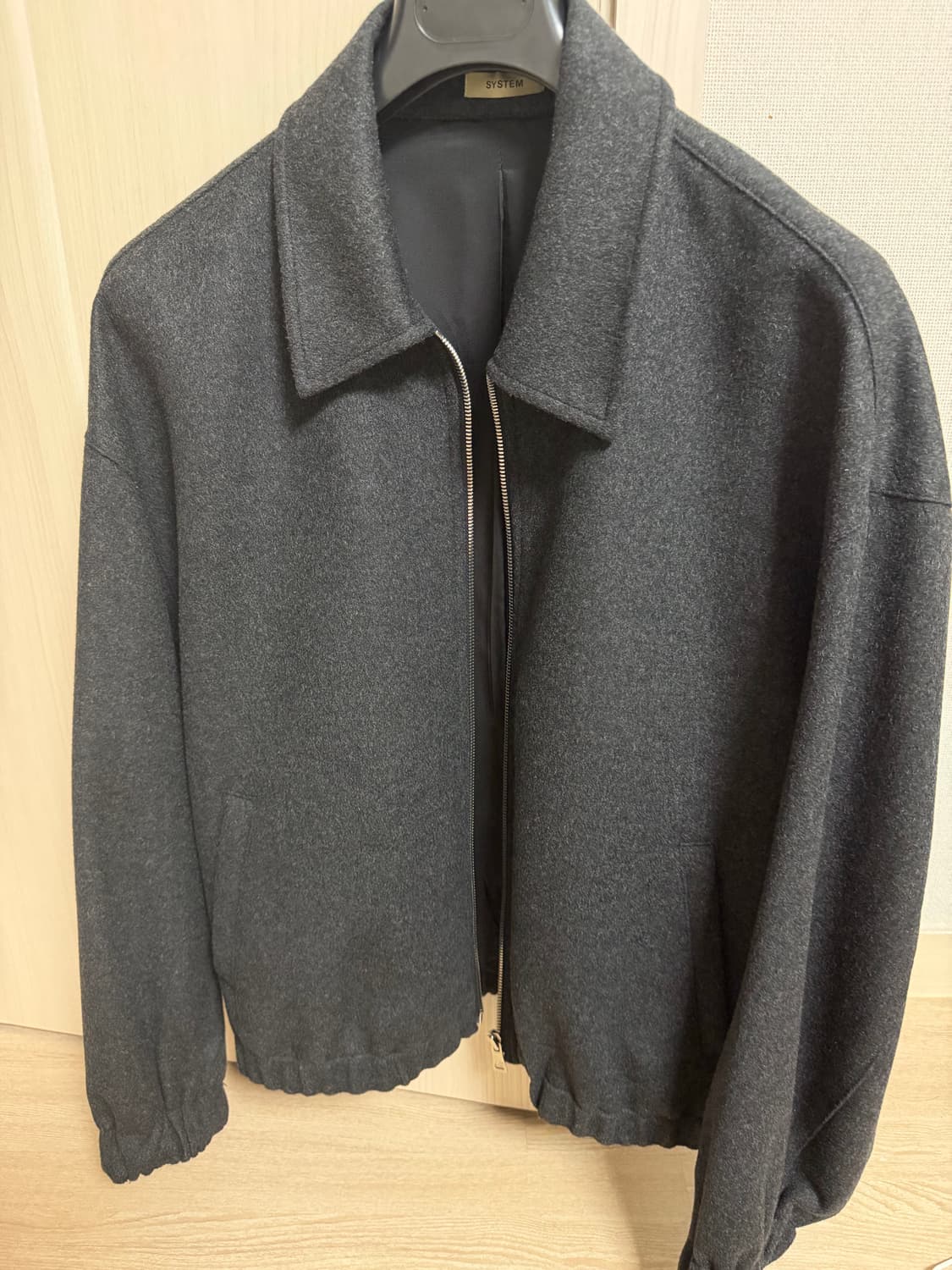 시스템옴므 크롭 블루종 차콜  상품이미지1