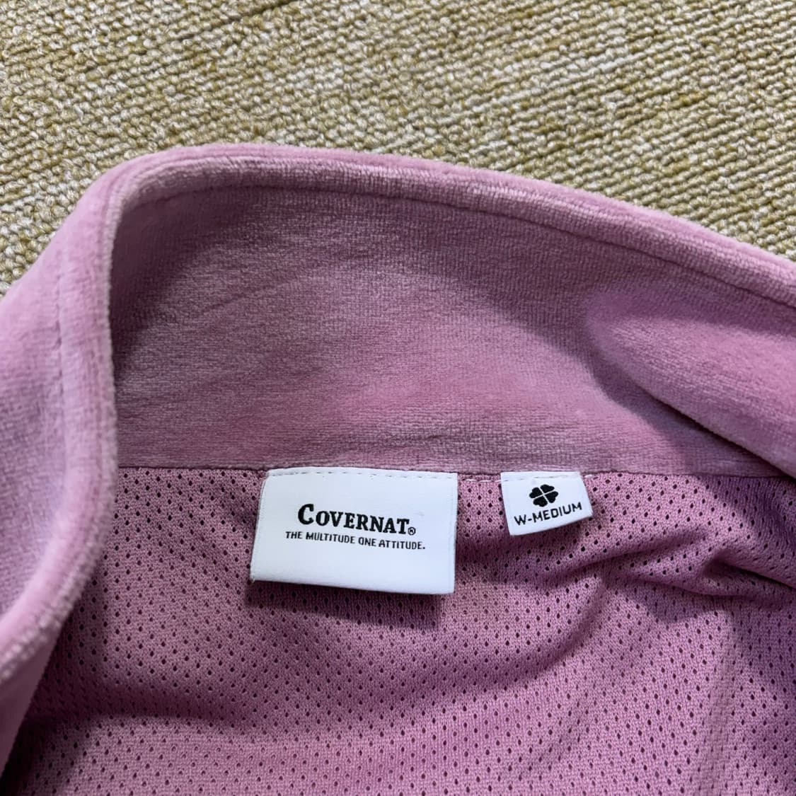 커버낫 벨벳 집업 핑크(M) 상품이미지5