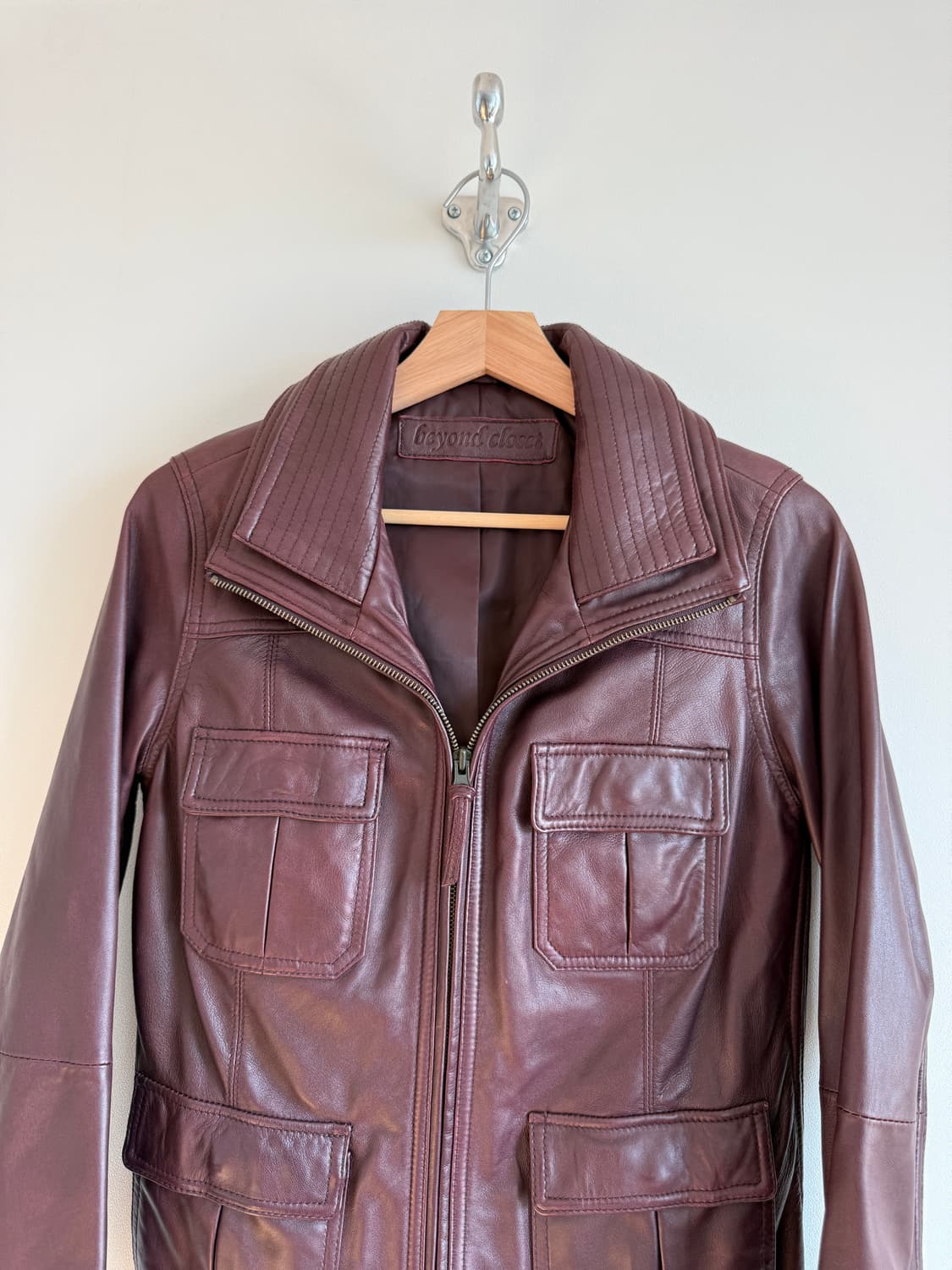 Pre owned 램스킨 레더 자켓 상품이미지3