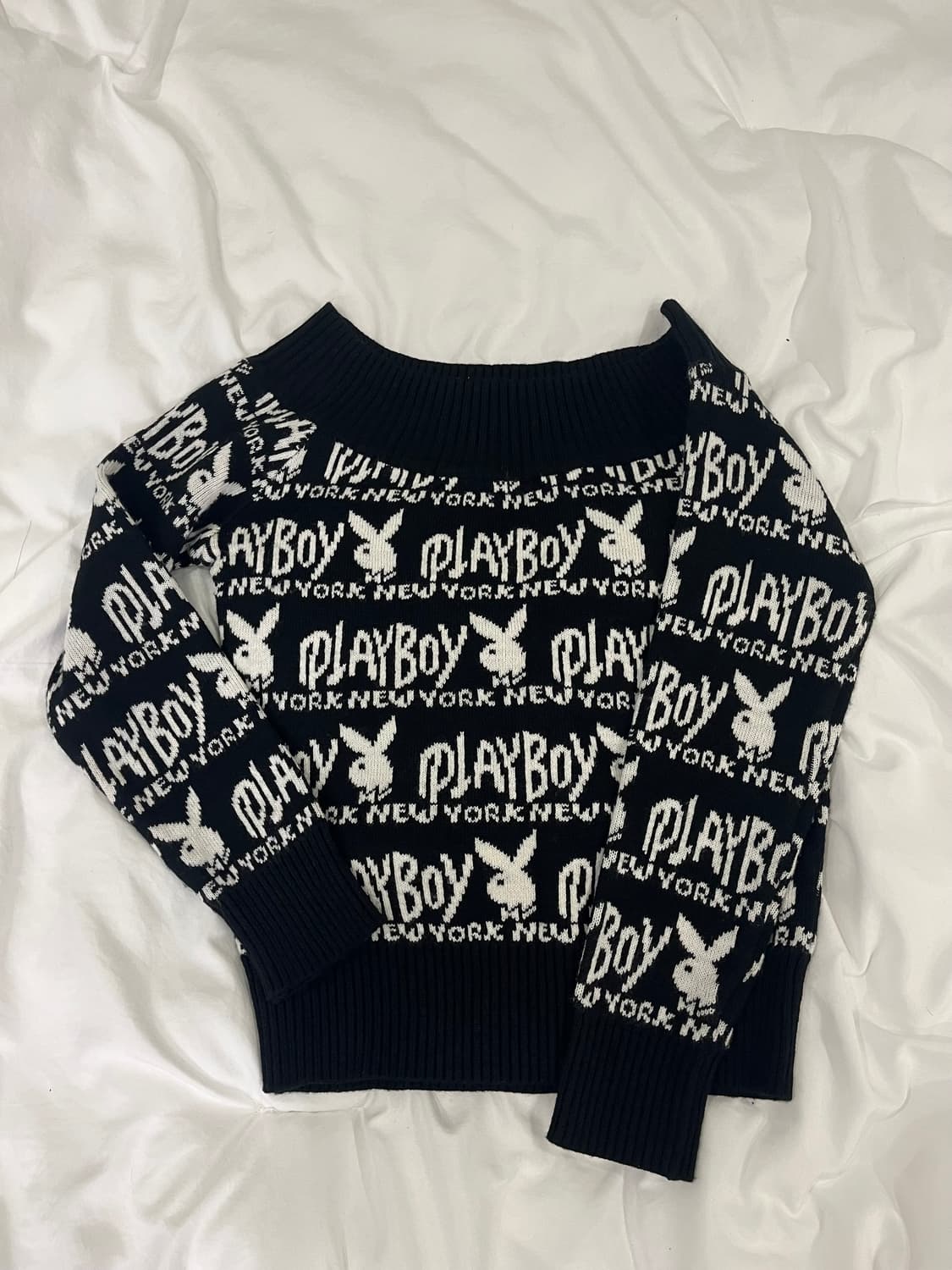 PALYBOY Knit 오프숄더 니트 상품이미지1