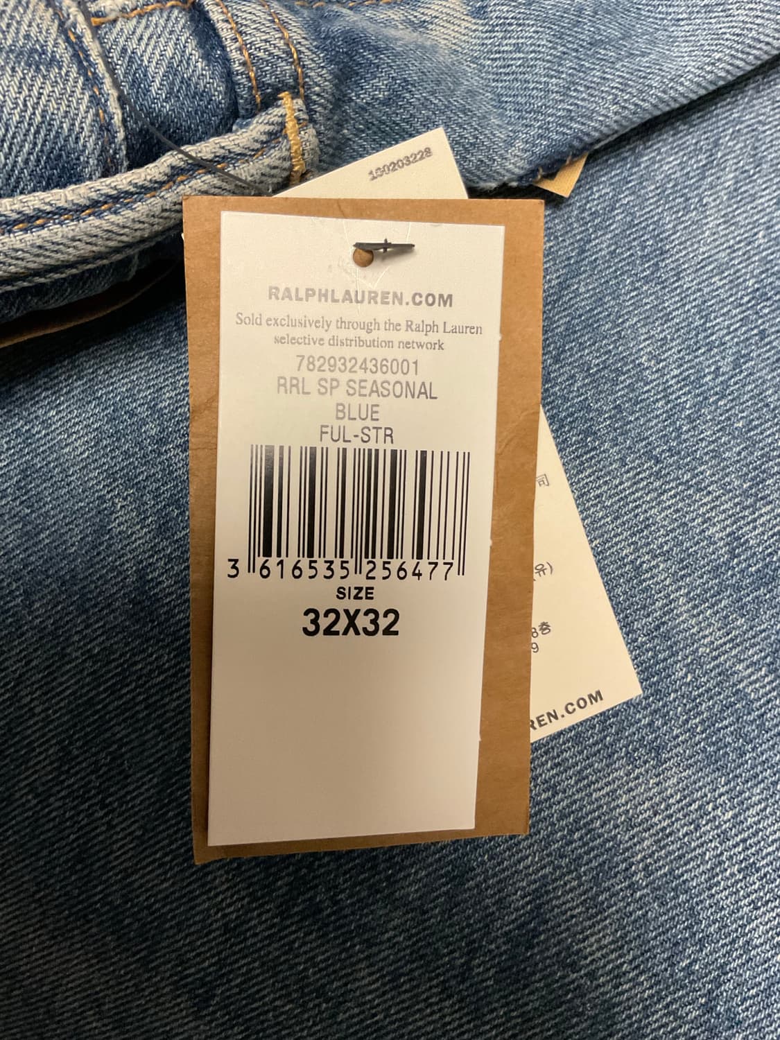 RRL 더블알엘 스트레이트핏 리페어 클리어빌 진 32/32 상품이미지5