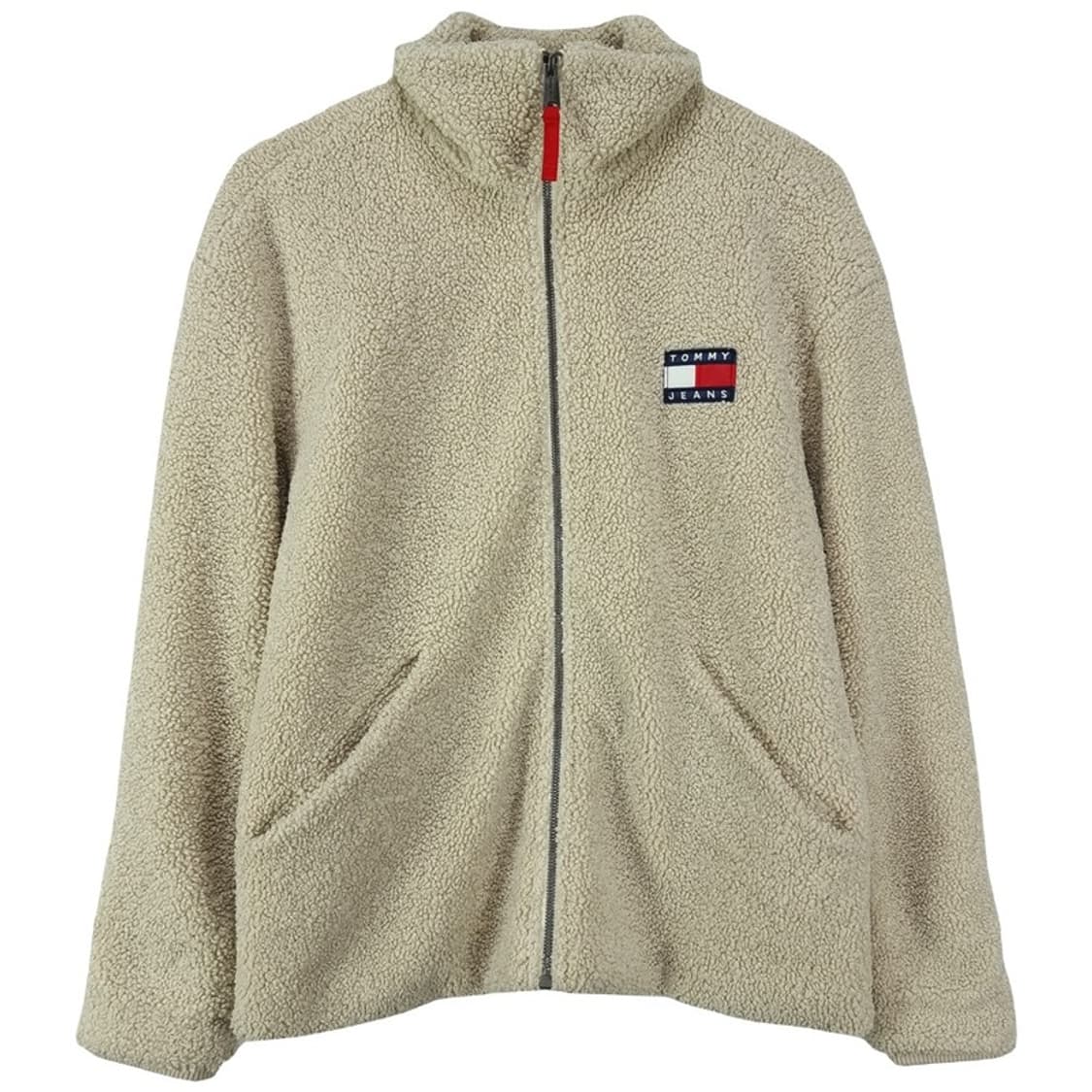 [타미힐피거] 로고 패치 뽀글이 쉐르파 후리스 자켓 아이보리 M19523 상품이미지2