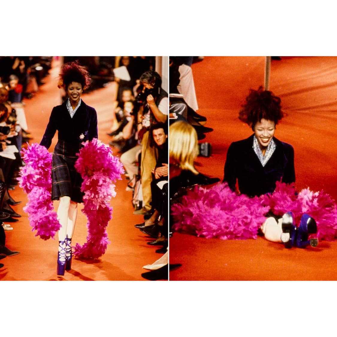 비비안 웨스트우드 아카이브 크로코 엠보 레이스업 청키힐 펌프스 상품이미지2