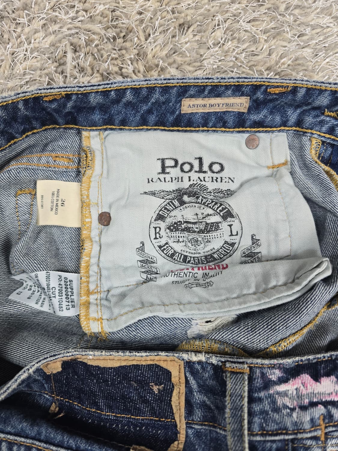 폴로 랄프로렌 페인트 데님 청바지 34 상품이미지4