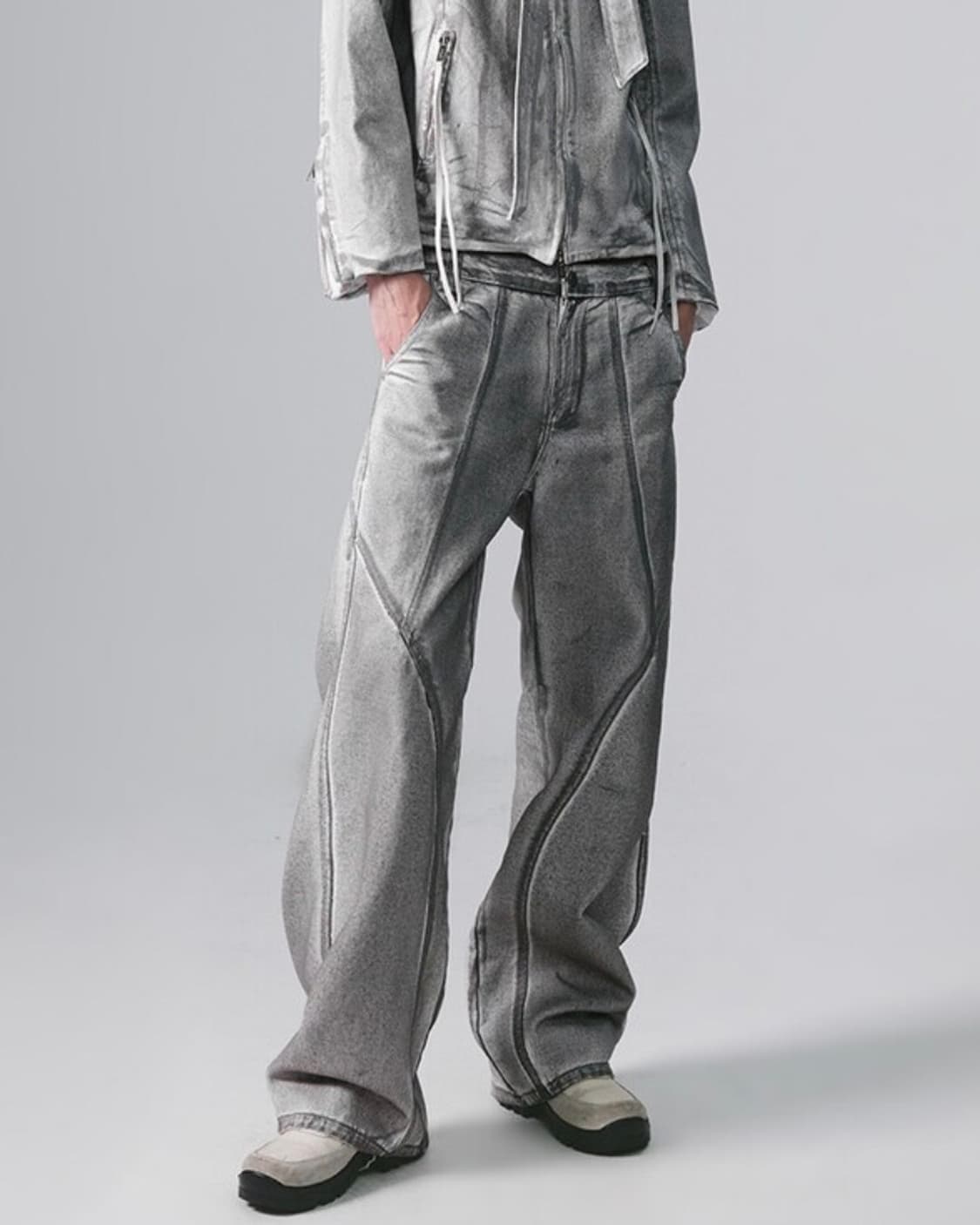 나체 SEAM LINE WASHING JEANS 슬림 라인 워싱 진 상품이미지3