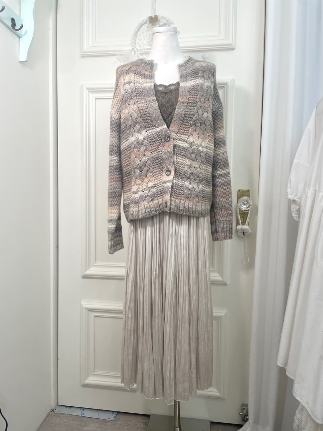 mute stripe glitter grandma cardigan 상품이미지2