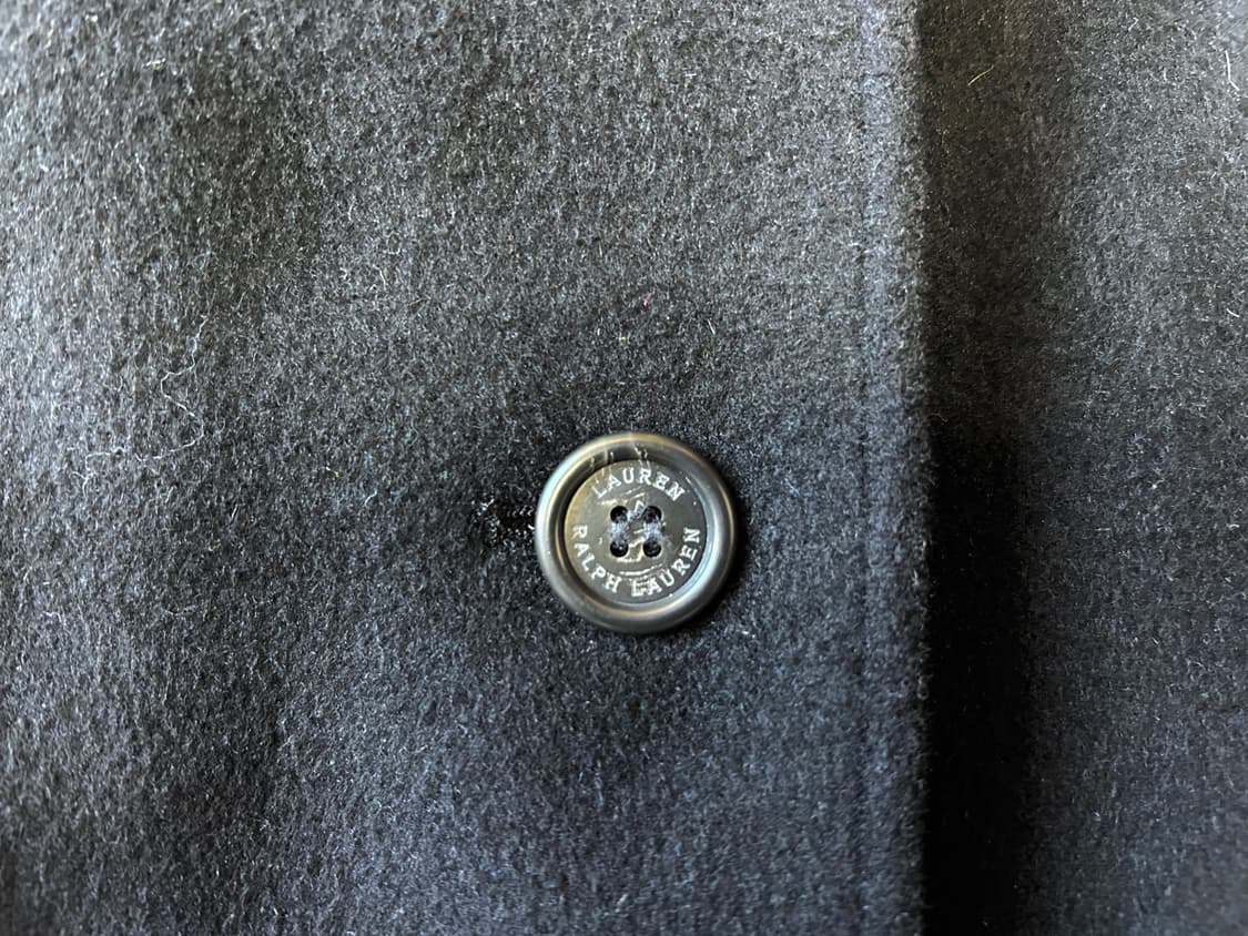 블랙 싱글 울 코트  상품이미지3