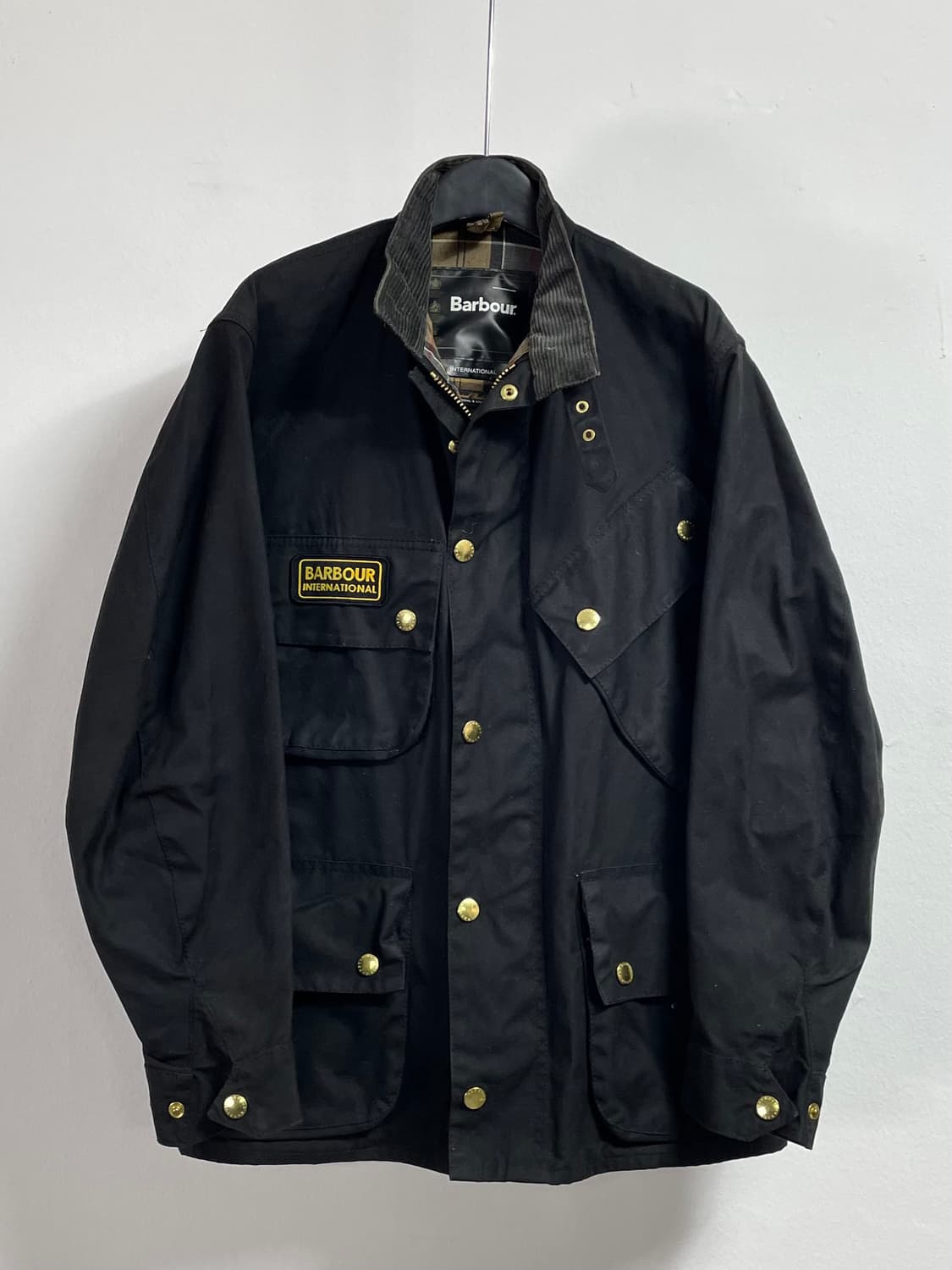 바버 인터네셔널 검정 벨티드 왁스자켓  (on.317)    상품이미지1