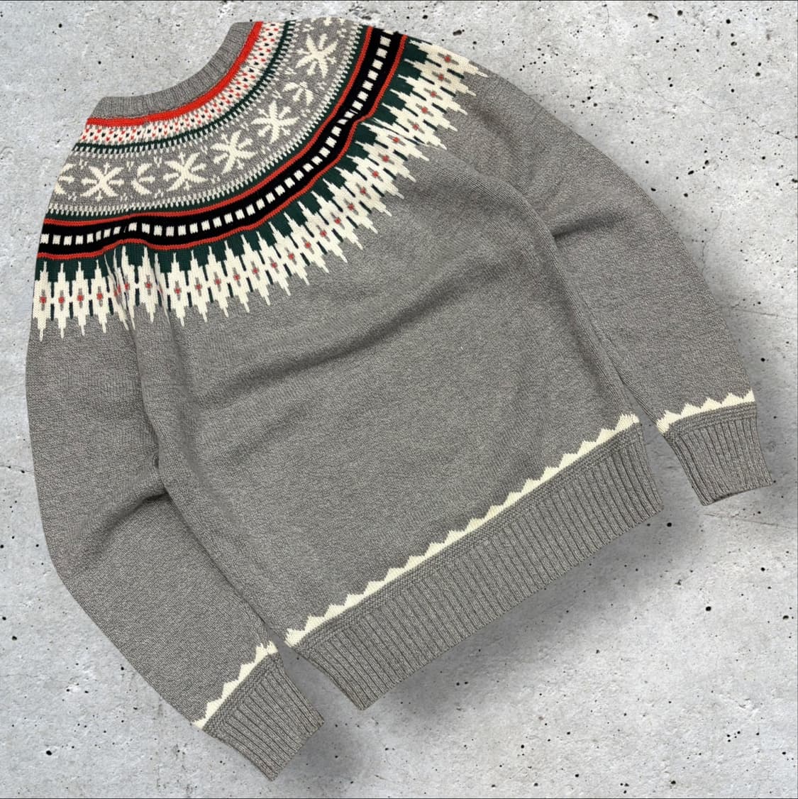 [M] 아메리칸이글 노르딕 패턴 니트 스웨터 그레이 C532 상품이미지2