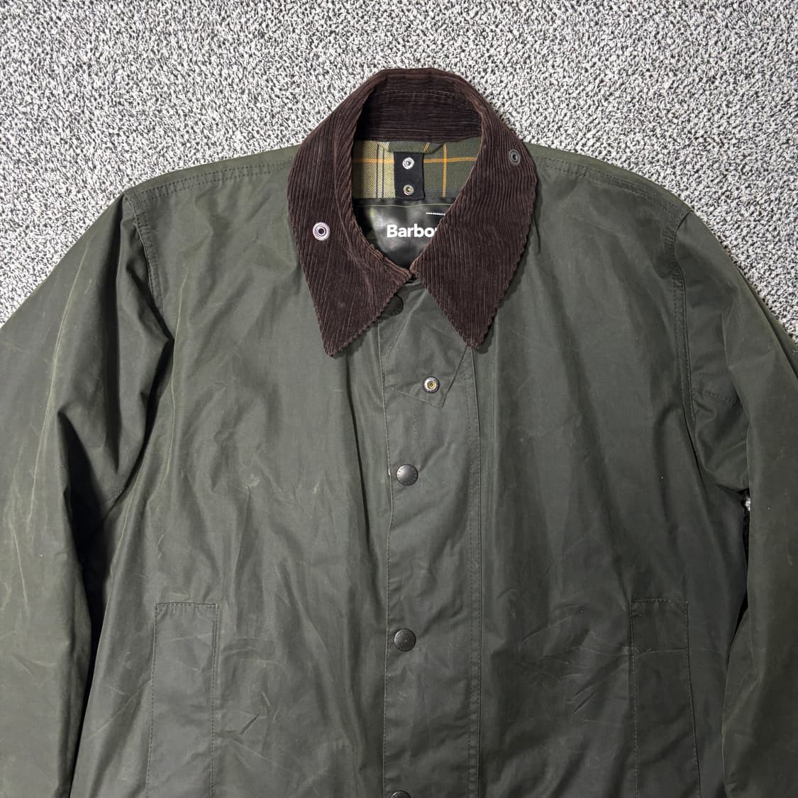 바버 보더 왁스 자켓 세이지 (38) 상품이미지2